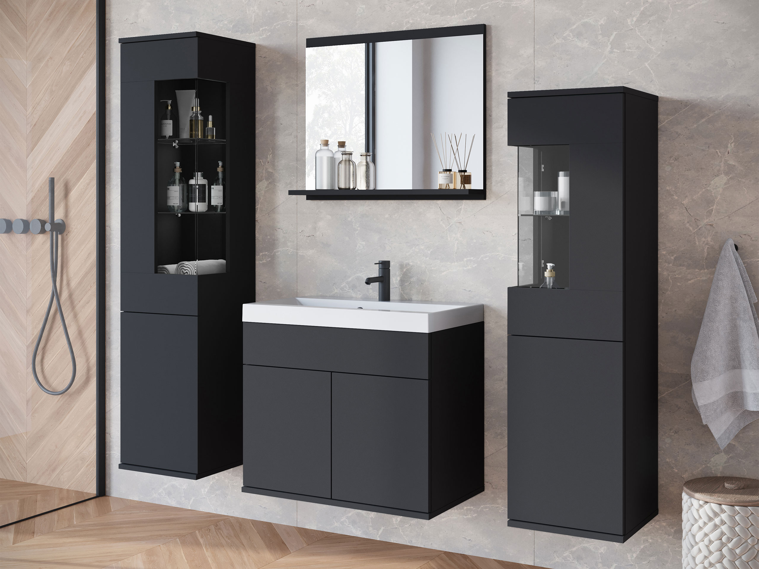 Vonios komplektas Sarasota 194 (Grafitas)