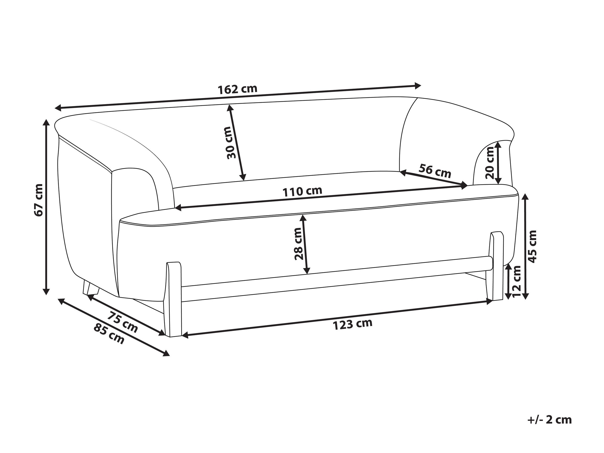 Sofa Berwyn 2879 (Raudona)