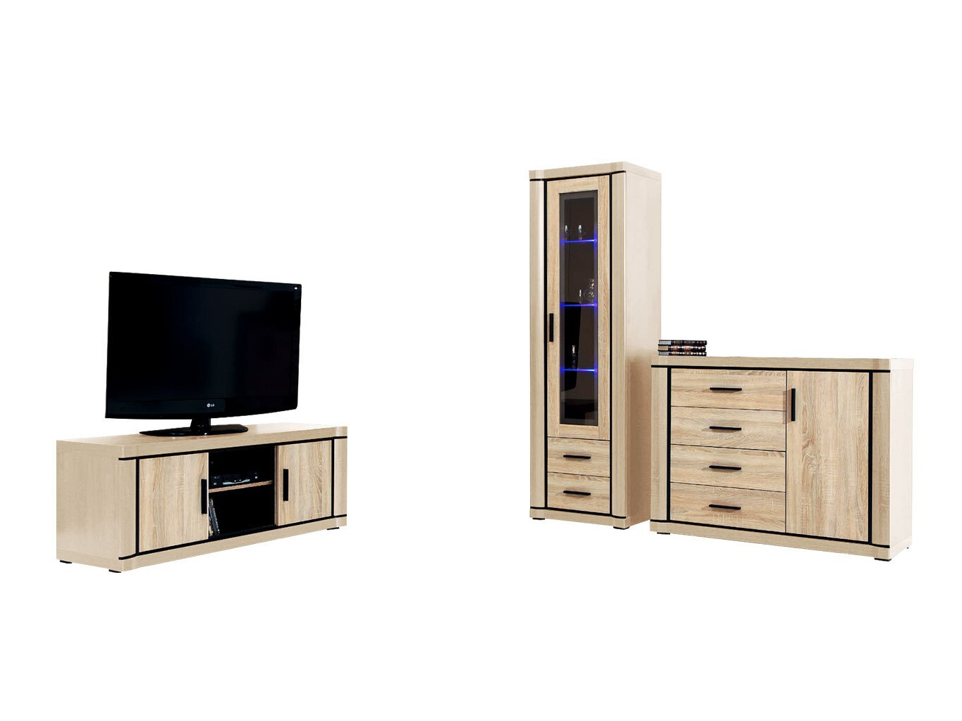 Svetainės komplektas Lorelie 122 (Sonomos ąžuolas)