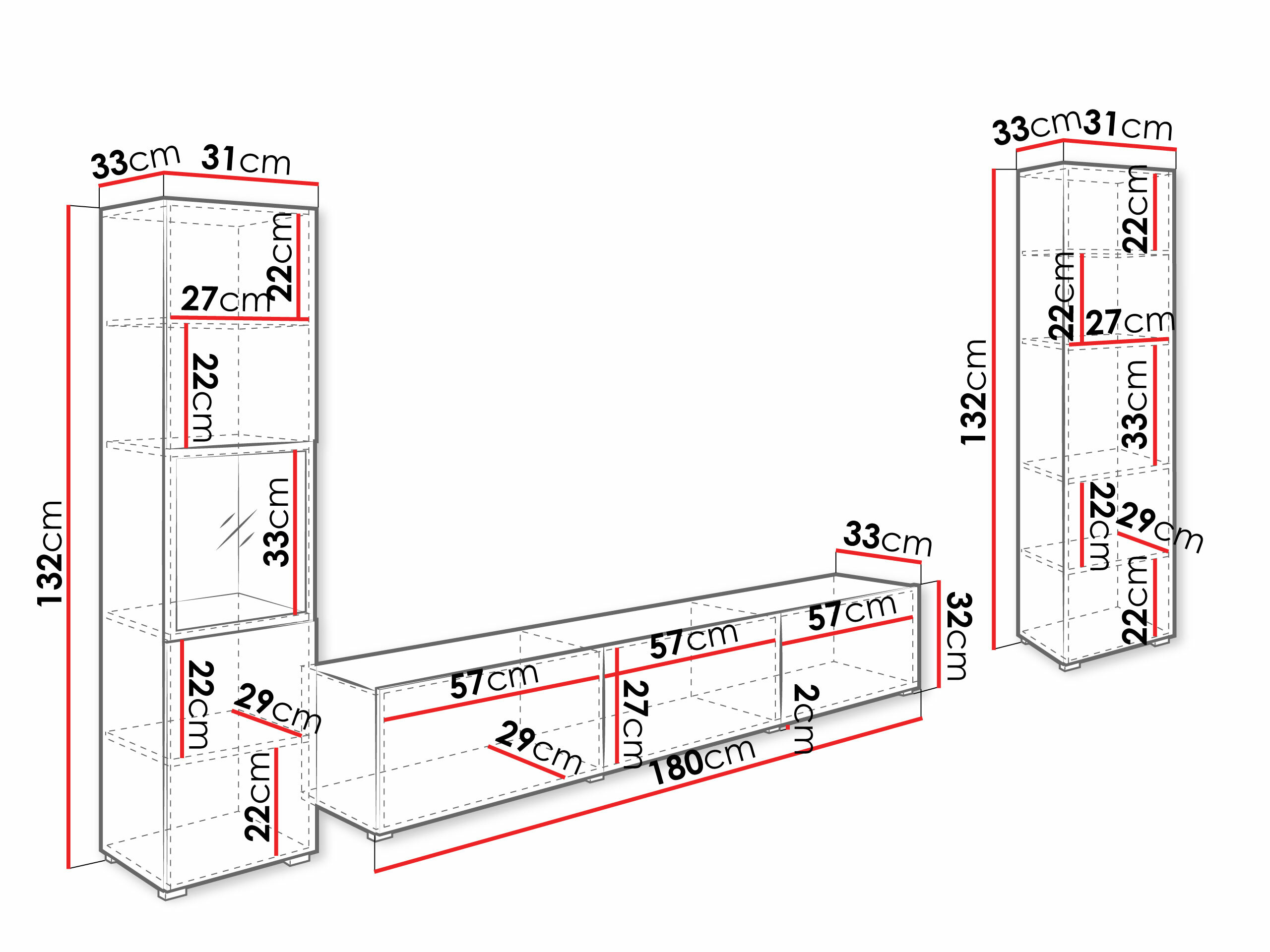 Svetainės komplektas Sarasota 193 (Grafitas)