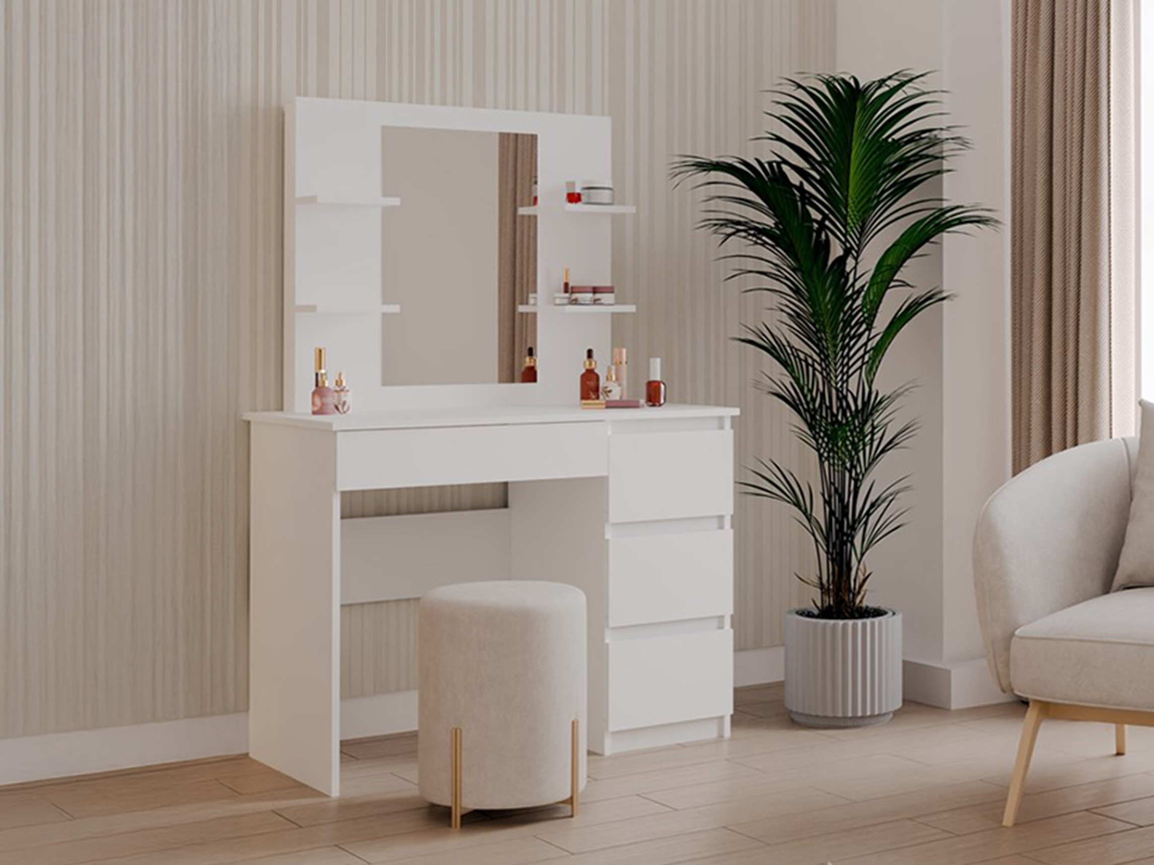 Makiažo staliukas Mandeville 351 (Dešininis)