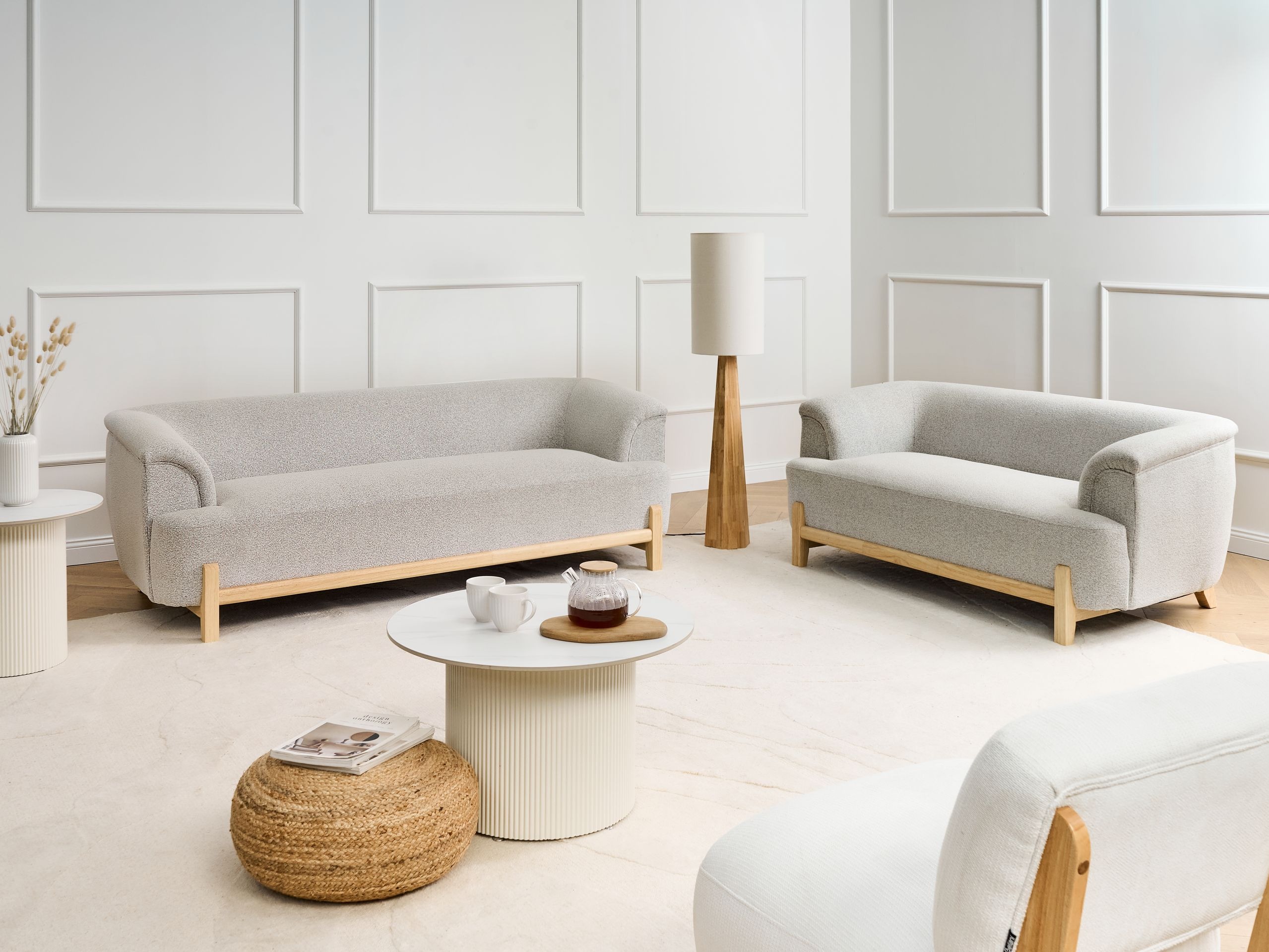 Minkštų baldų komplektas Berwyn 2881 (Šviesi pilka)