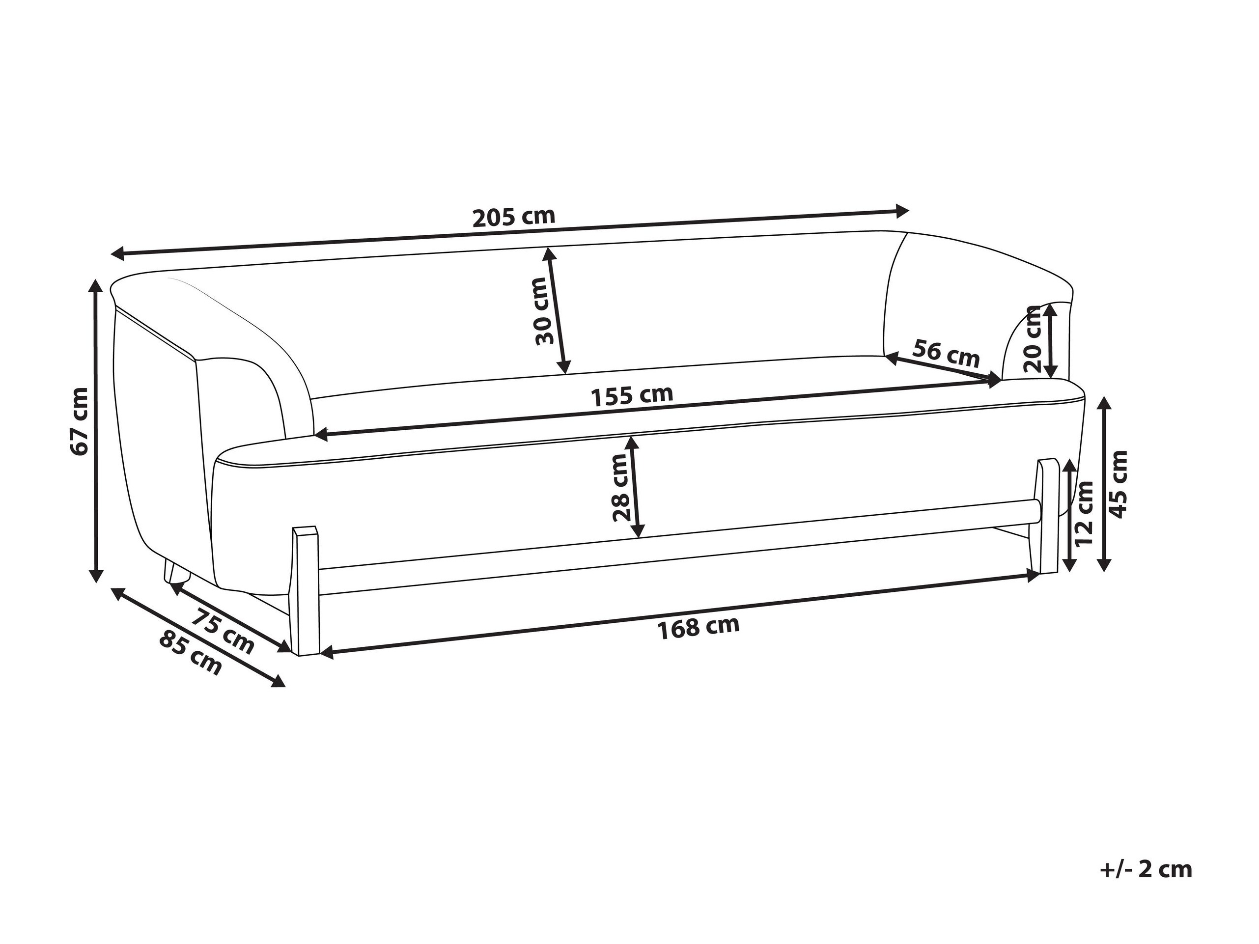 Sofa Berwyn 2880 (Raudona)