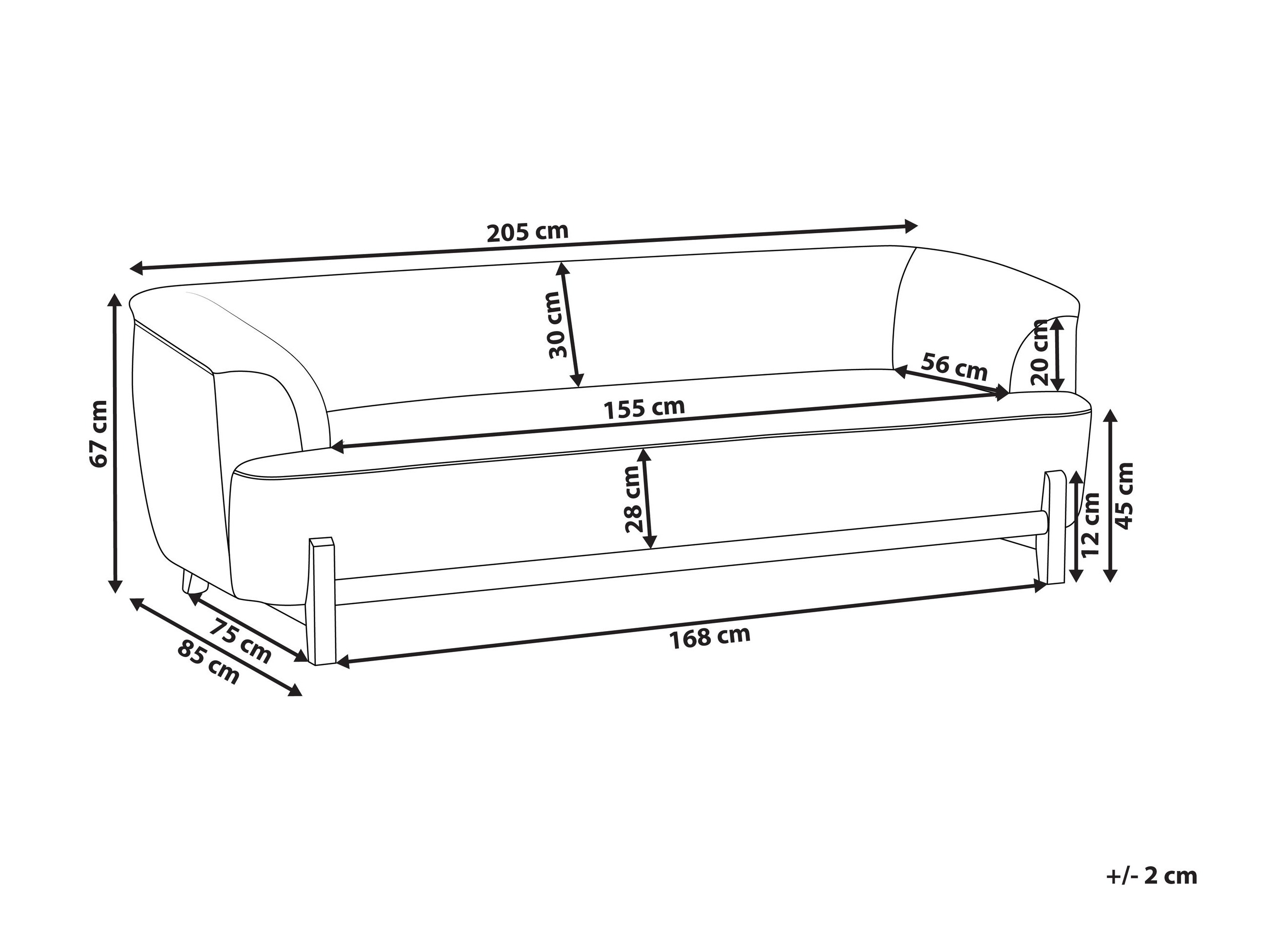 Sofa Berwyn 2880 (Šviesi pilka)