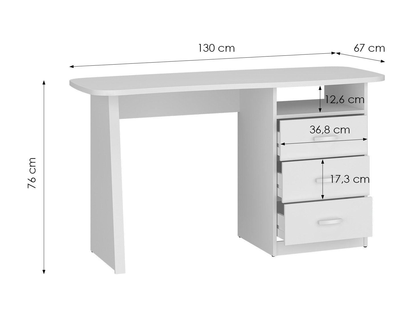 Darbo stalas Ontario 204 (Balta)