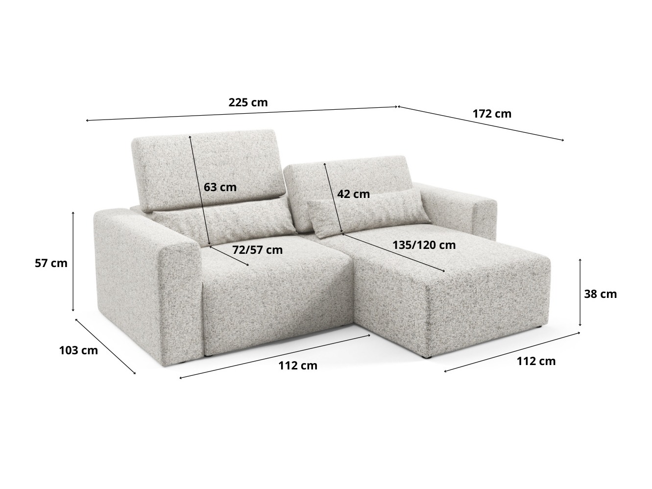Modulinis minkštas kampas Virorle 105 (Puente 06)