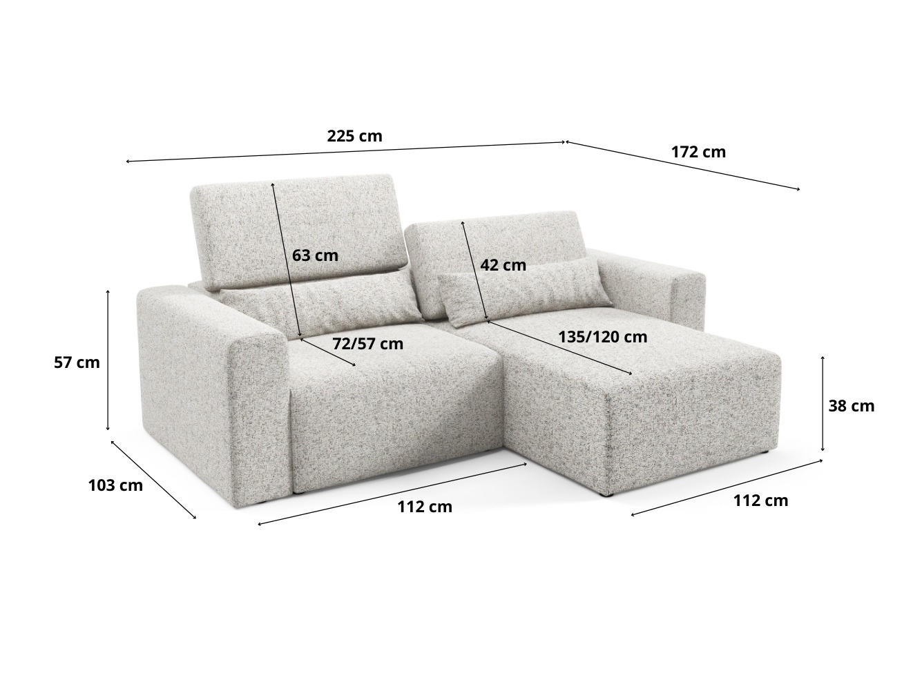 Modulinis minkštas kampas Virorle 105 (Puente 09)