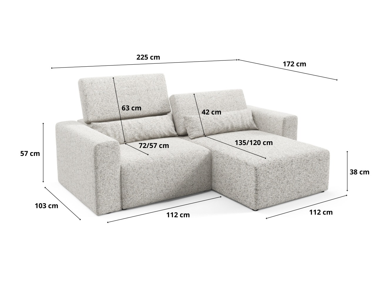 Modulinis minkštas kampas Virorle 105 (Puente 34)