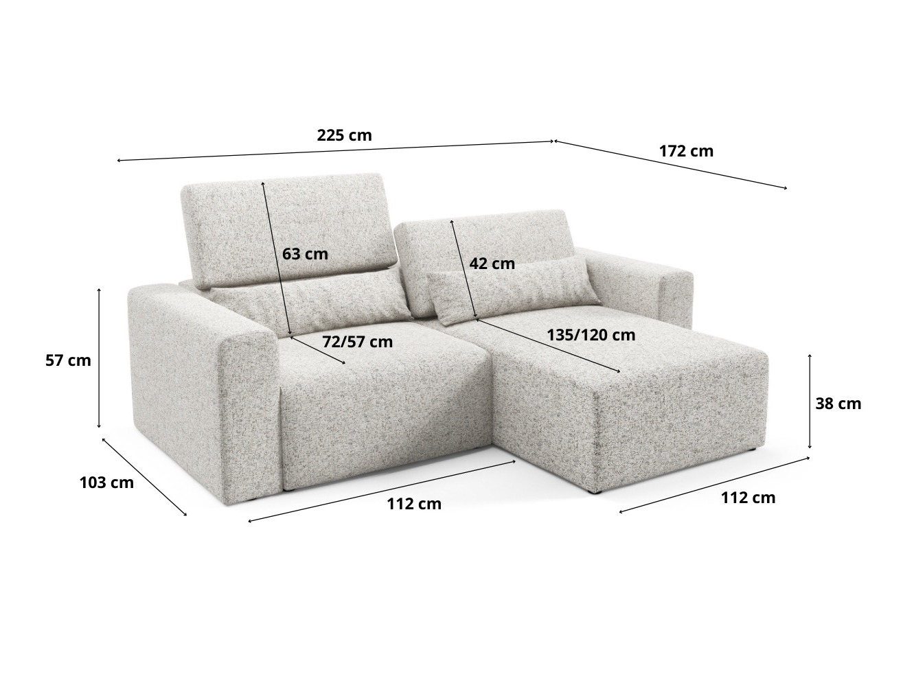 Modulinis minkštas kampas Virorle 105 (Puente 52)