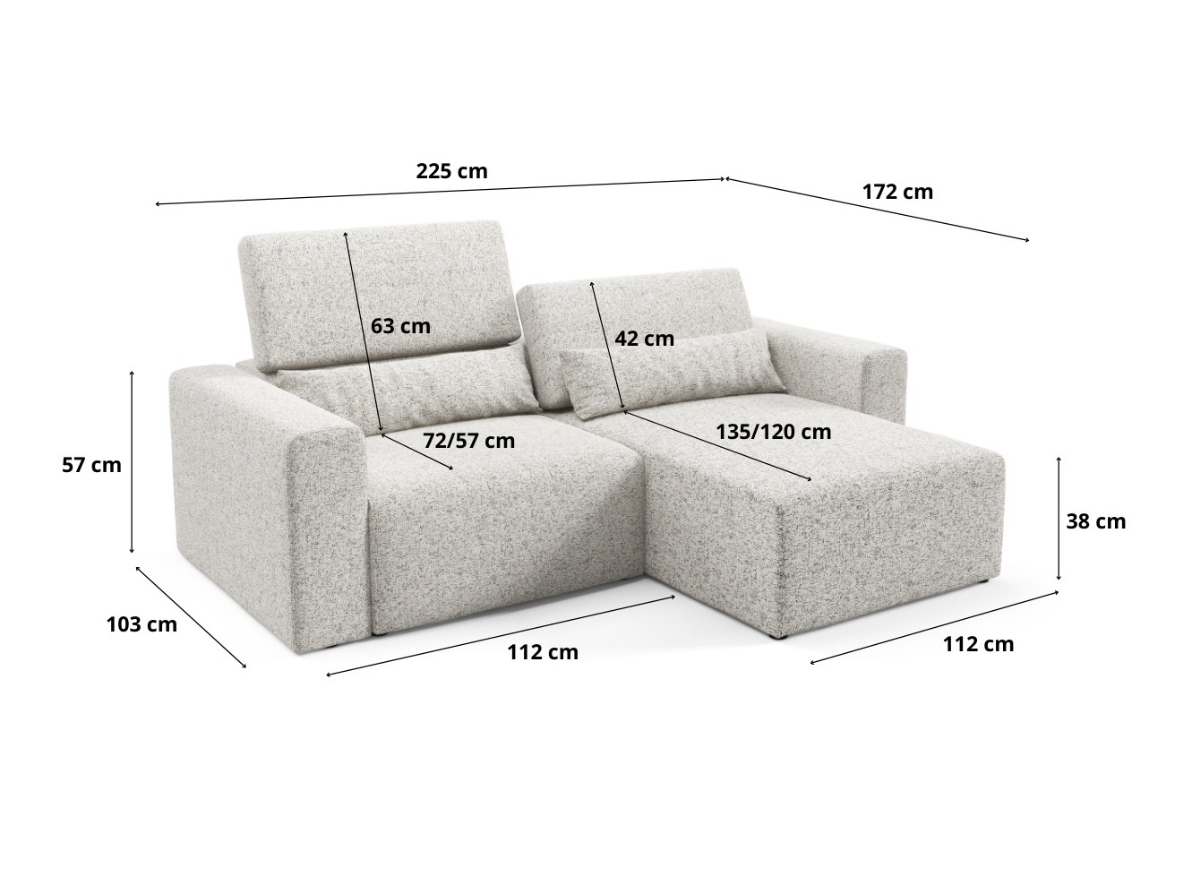Modulinis minkštas kampas Virorle 105 (Puente 92)