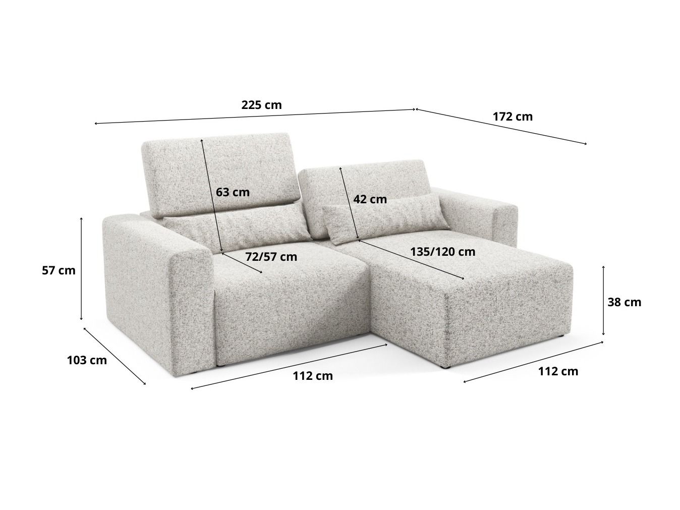 Modulinis minkštas kampas Virorle 105 (Puente 94)