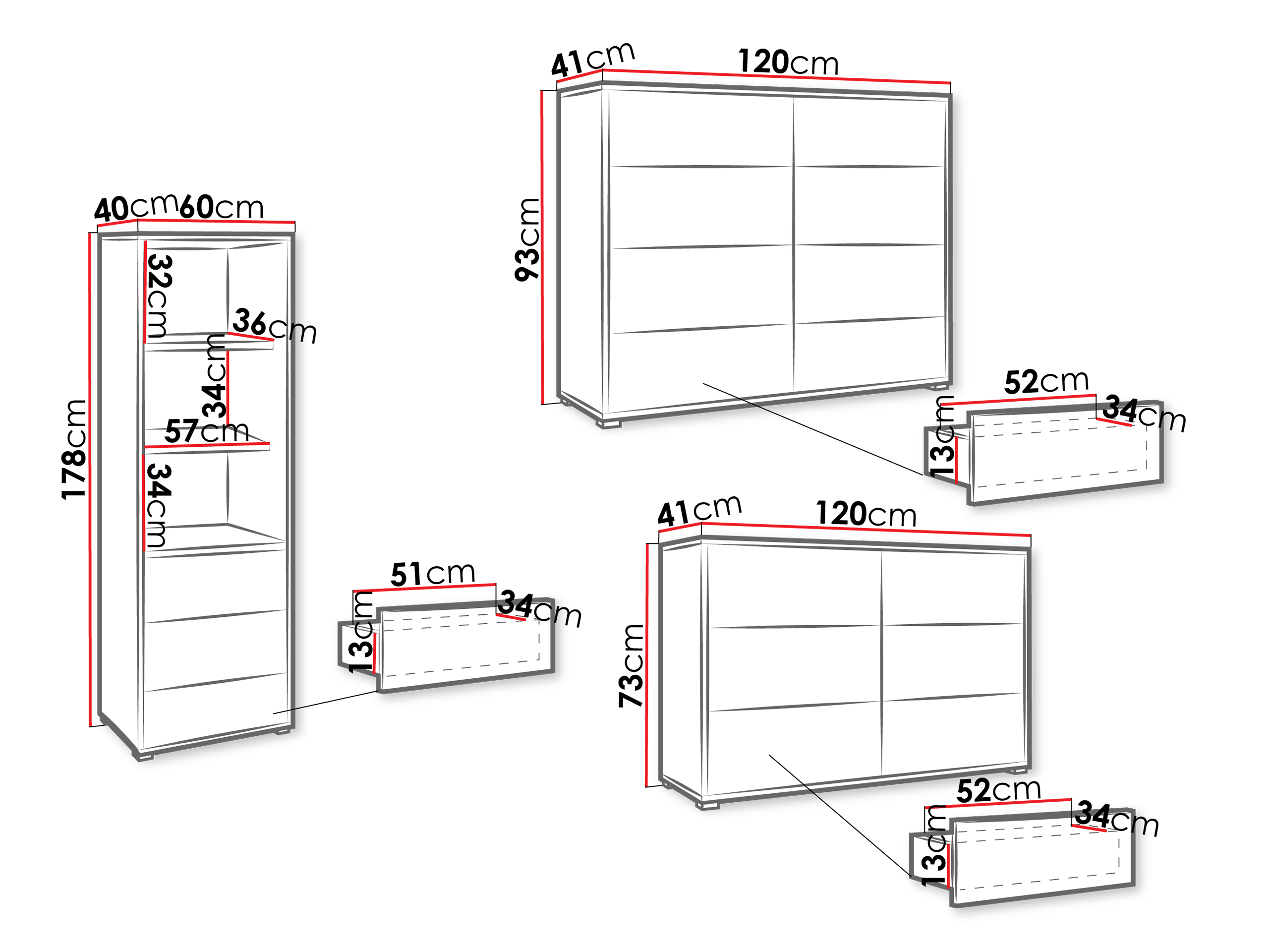 Svetainės komplektas Comfivo Fersoe 107 (Balta)
