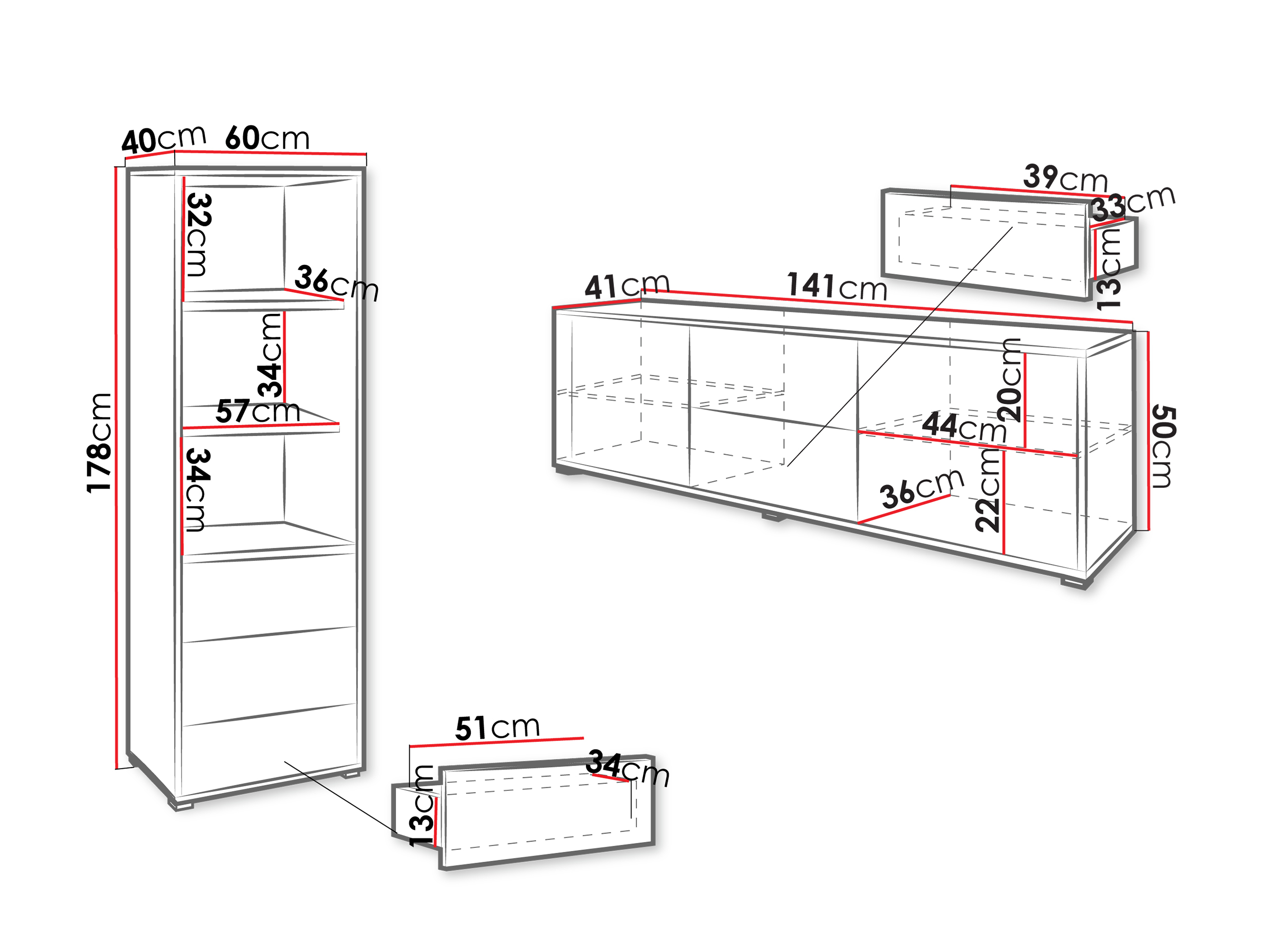 Svetainės komplektas Comfivo Fersoe 111 (Balta)