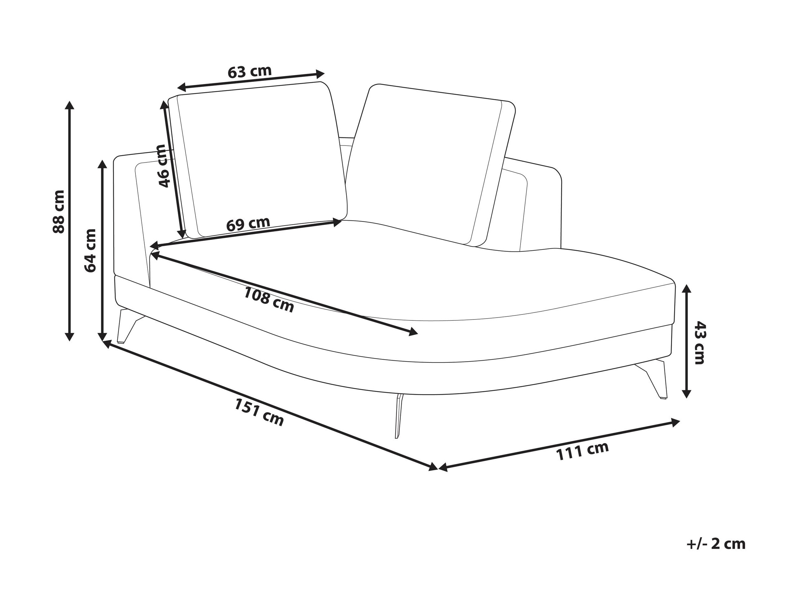 Kušetė Berwyn 2889 (Pilka)