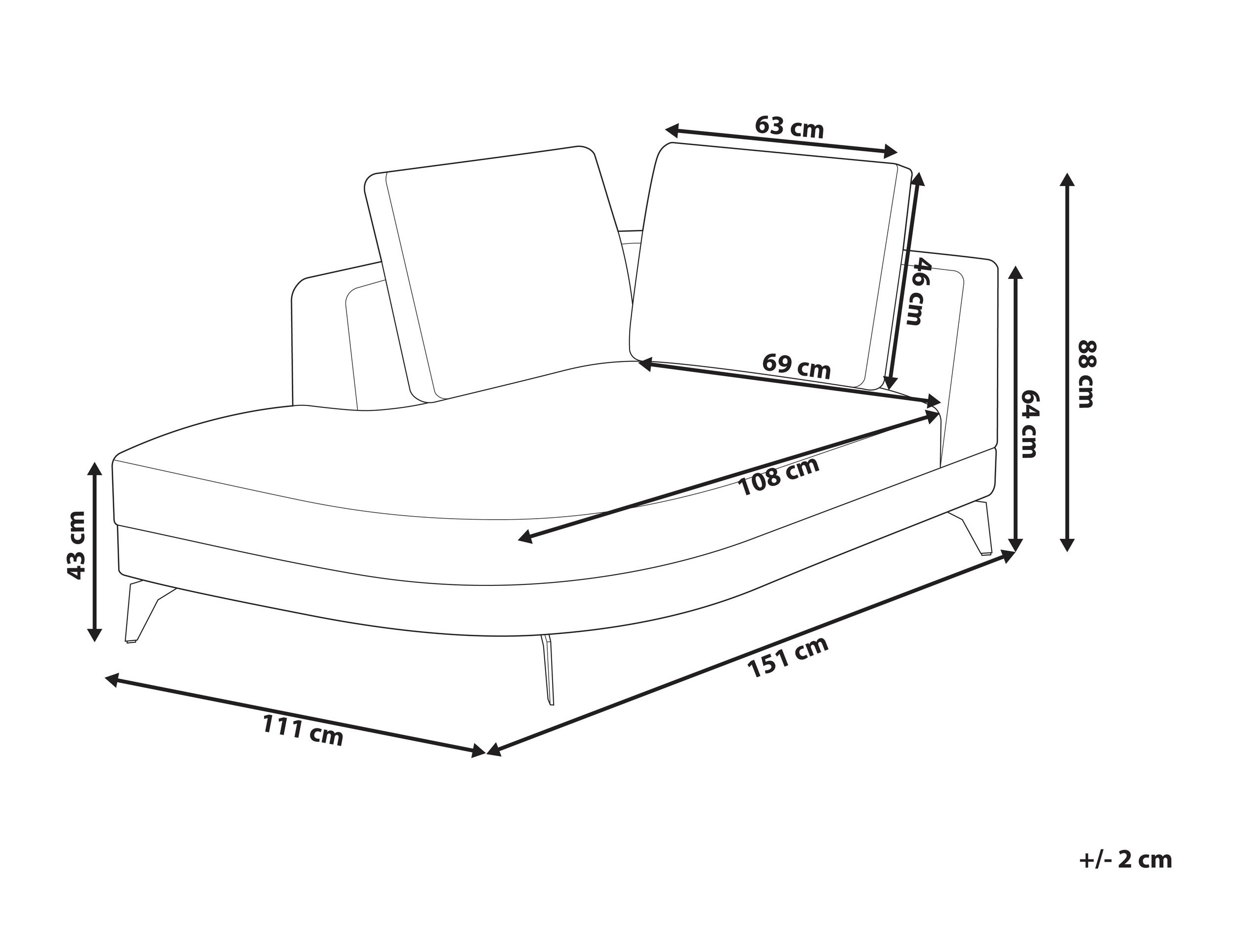 Kušetė Berwyn 2889 (Pilka)