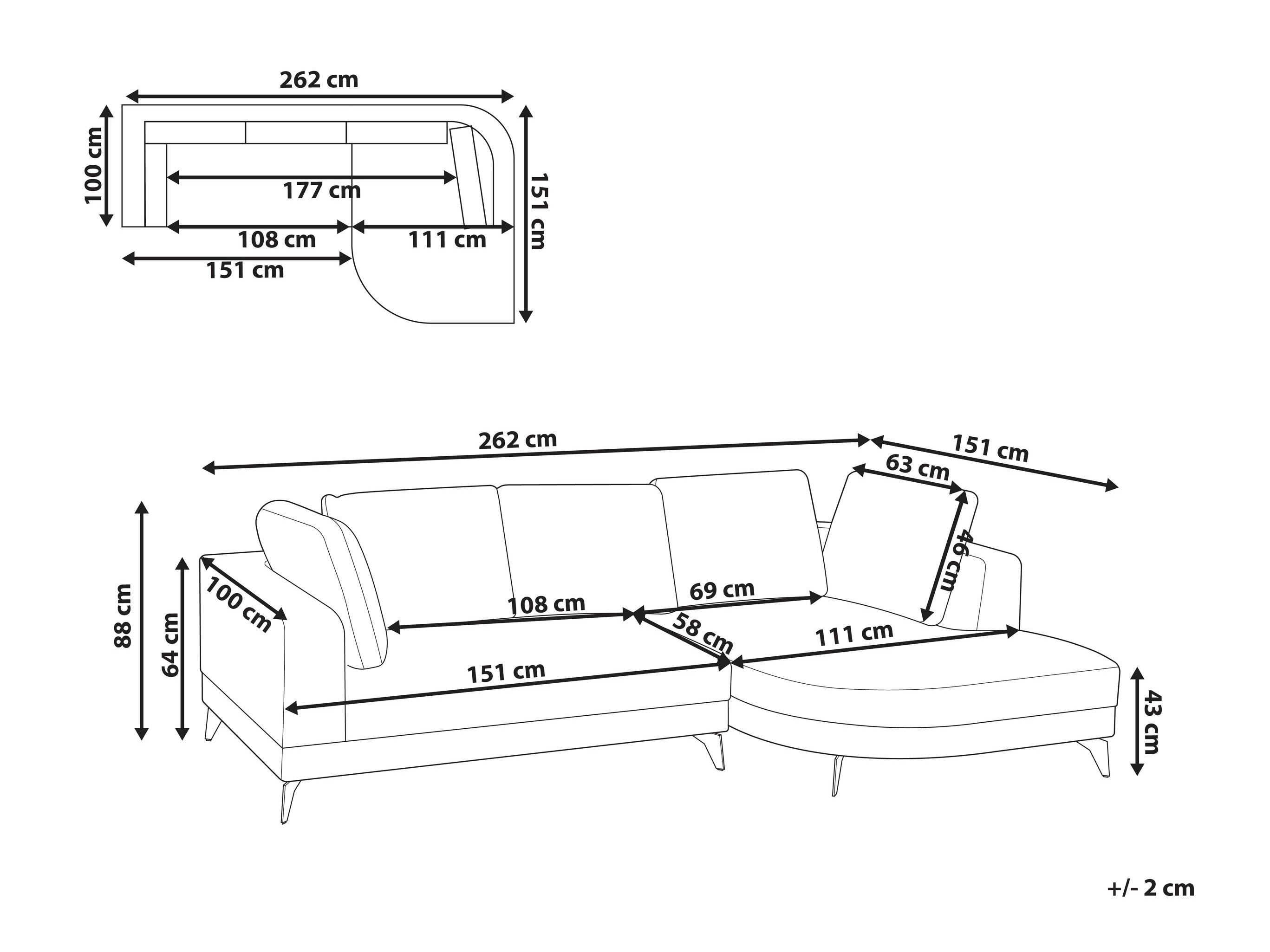 Minkštas kampas Berwyn 2890 (Pilka)