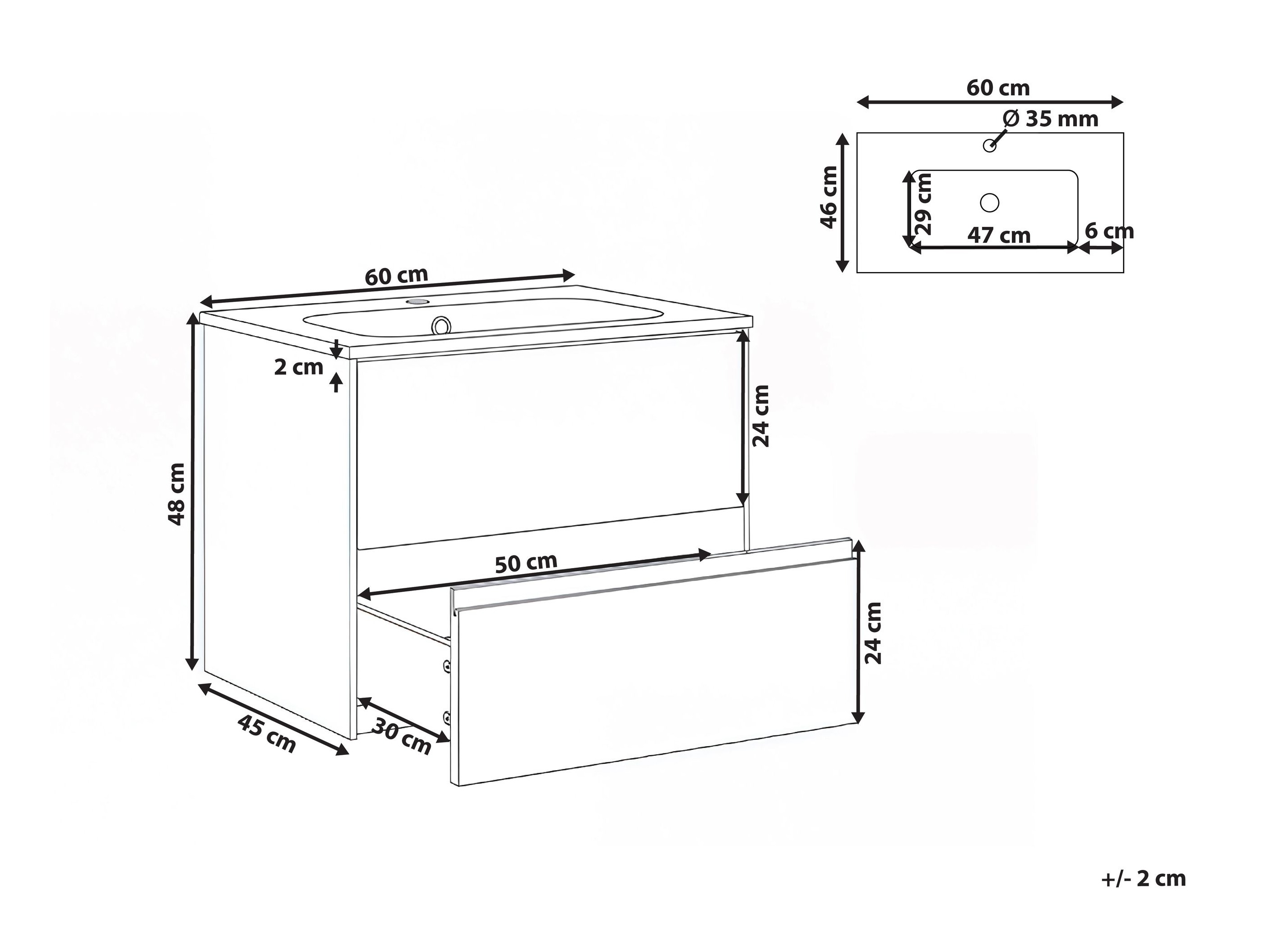 Pakabinama vonios spintelė praustuvui Berwyn 2886