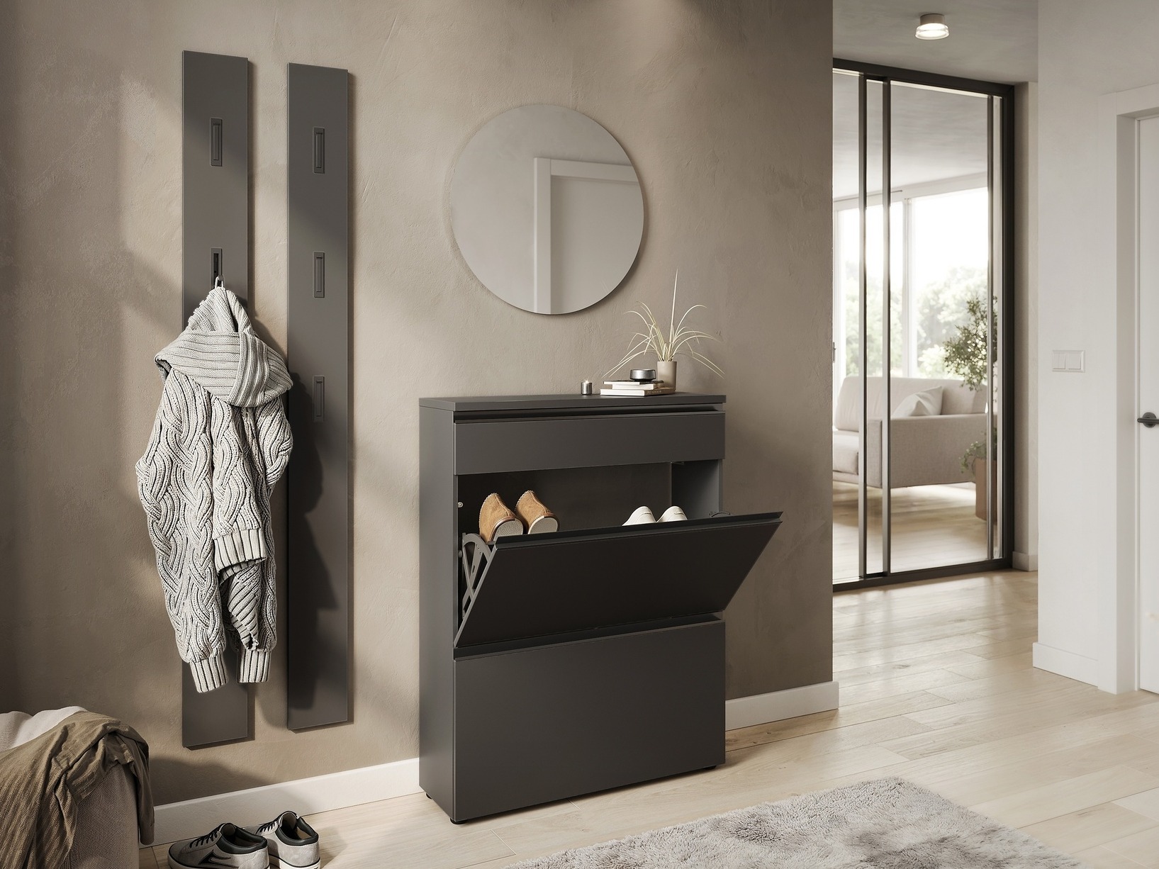 Batų dėžė Sacramento 529 (Grafitas)