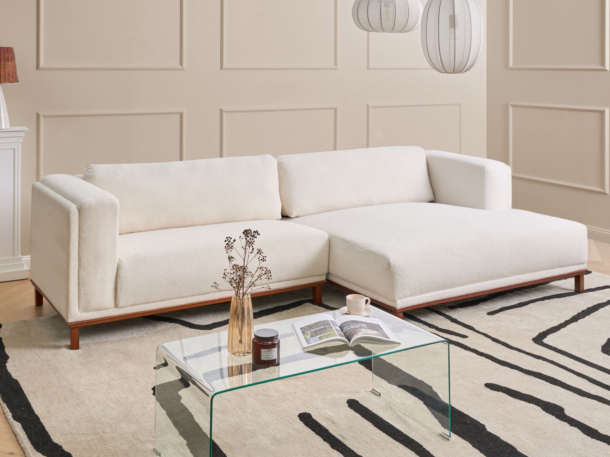 Minkštas kampas Berwyn 2798 (Balta)