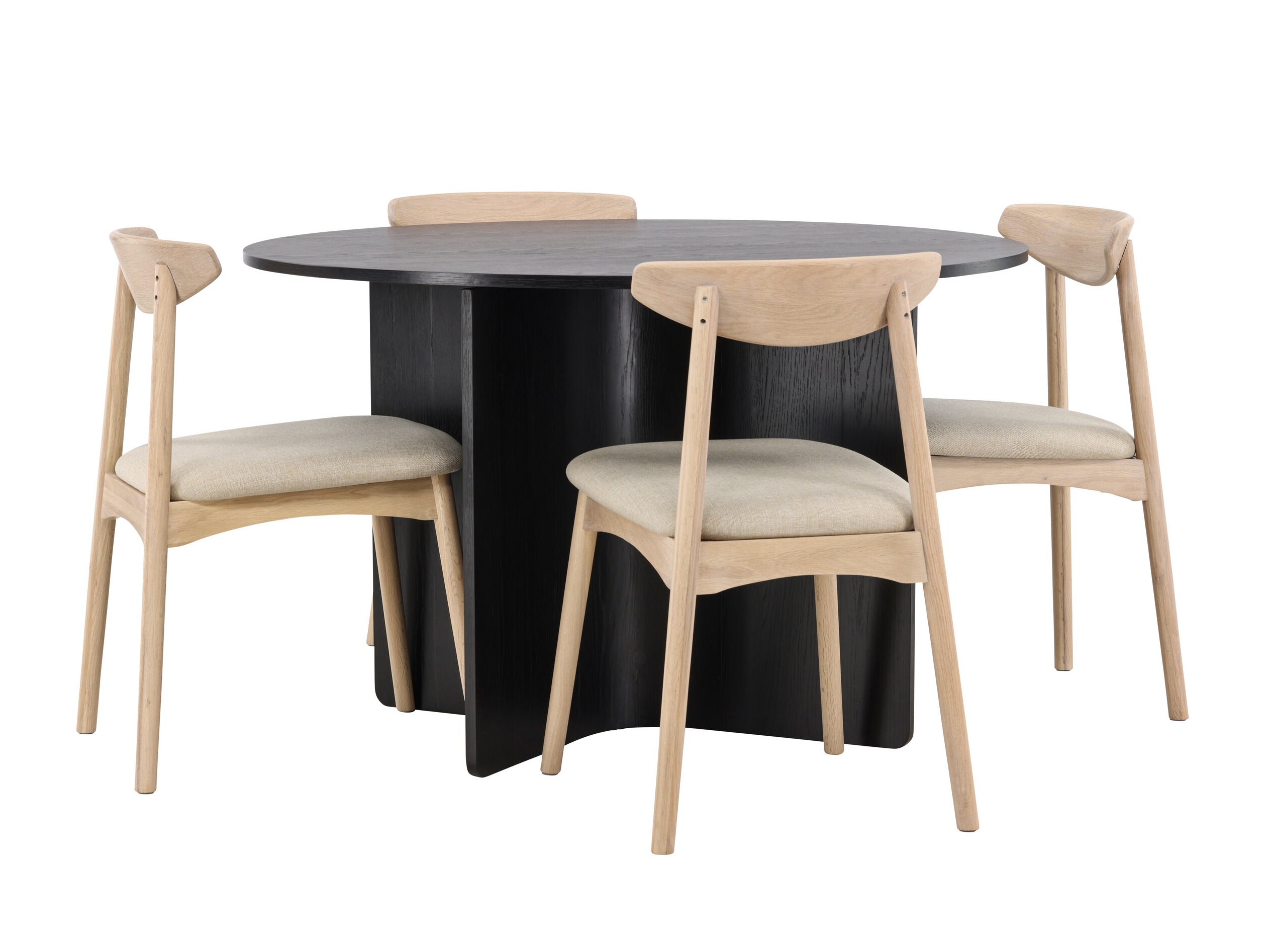 Valgomojo komplektas Dallas 4986 (Juoda)