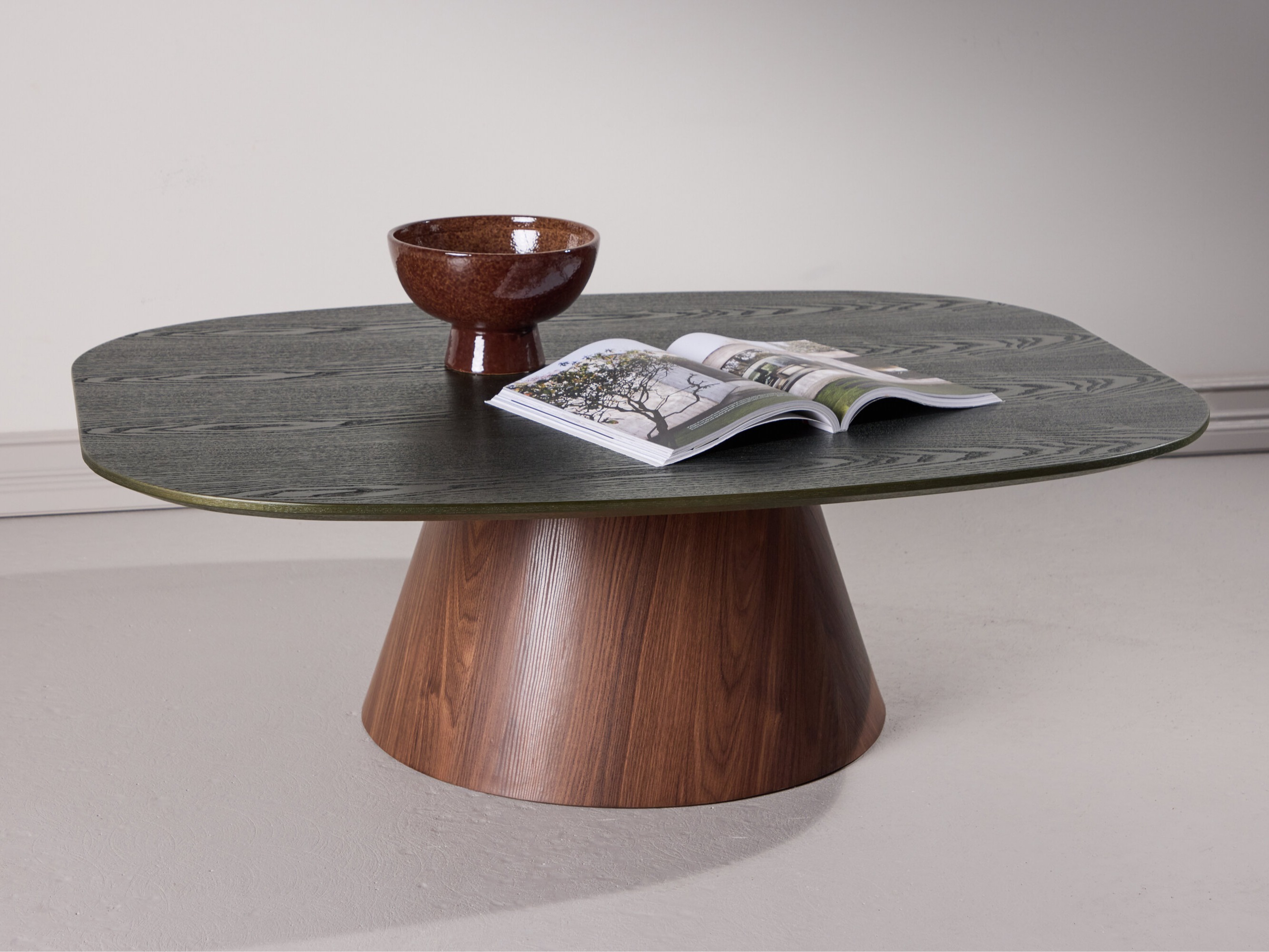 Žurnalinis staliukas Dallas 4976 (Tamsi žalia + Ruda)