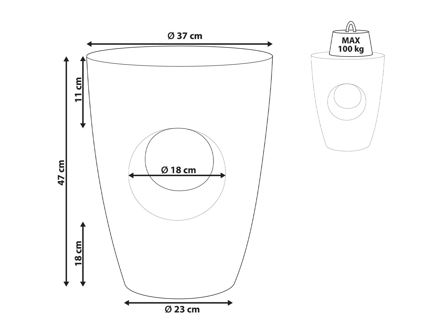 Šoninis staliukas ST8064