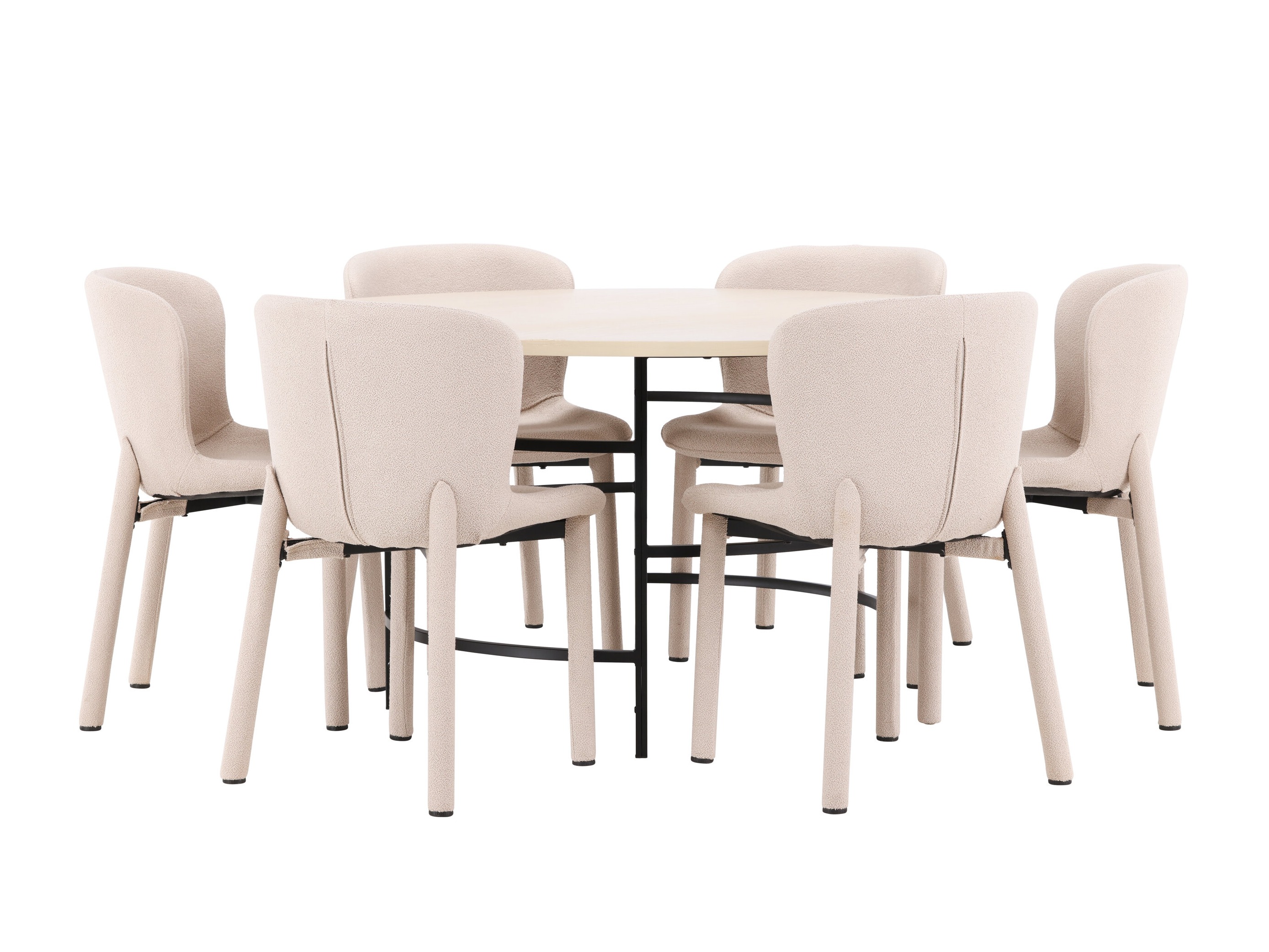 Valgomojo komplektas Dallas 4987 (Šviesi ruda + Juoda)