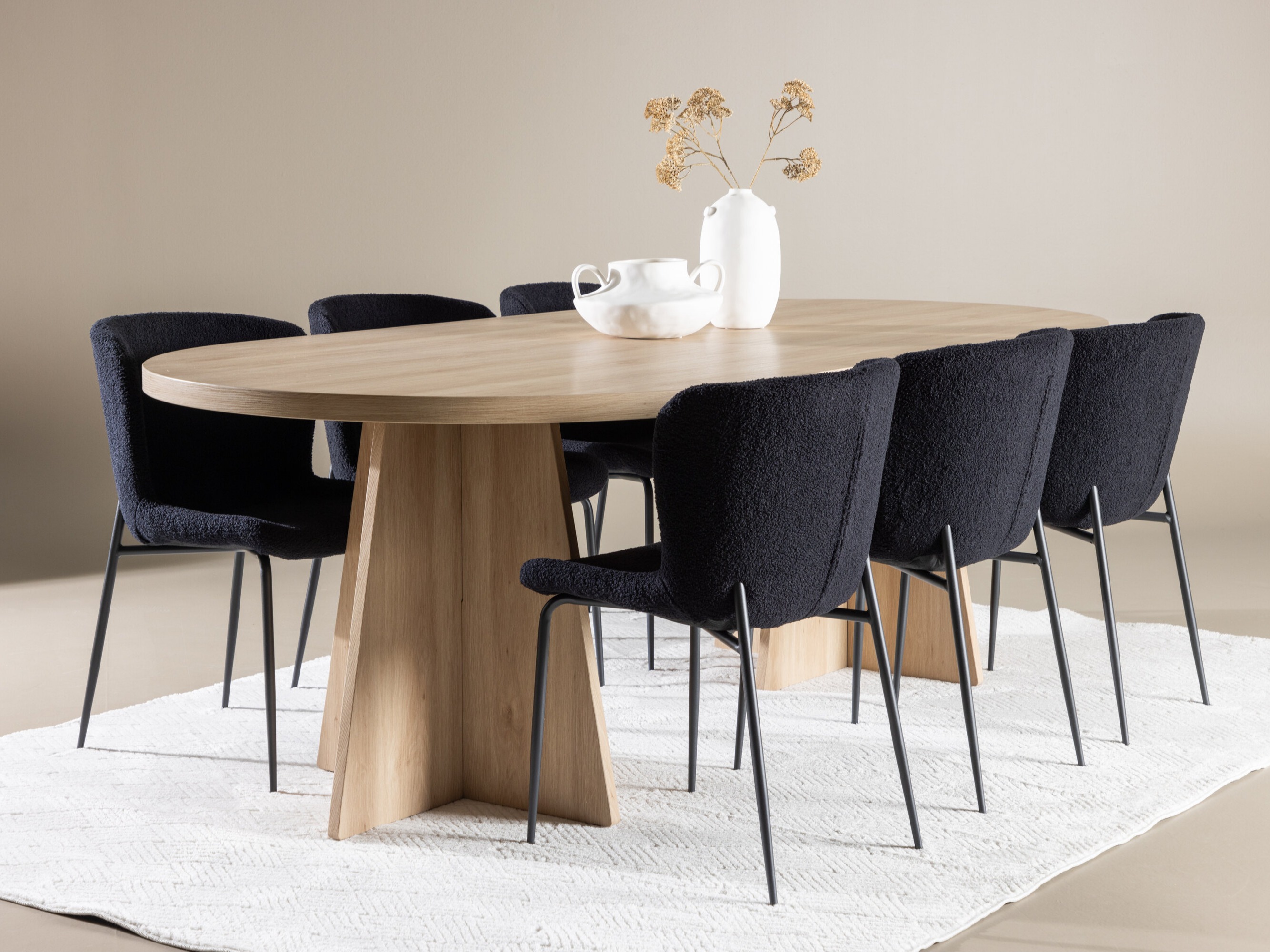 Valgomojo komplektas Dallas 4990 (Juoda)