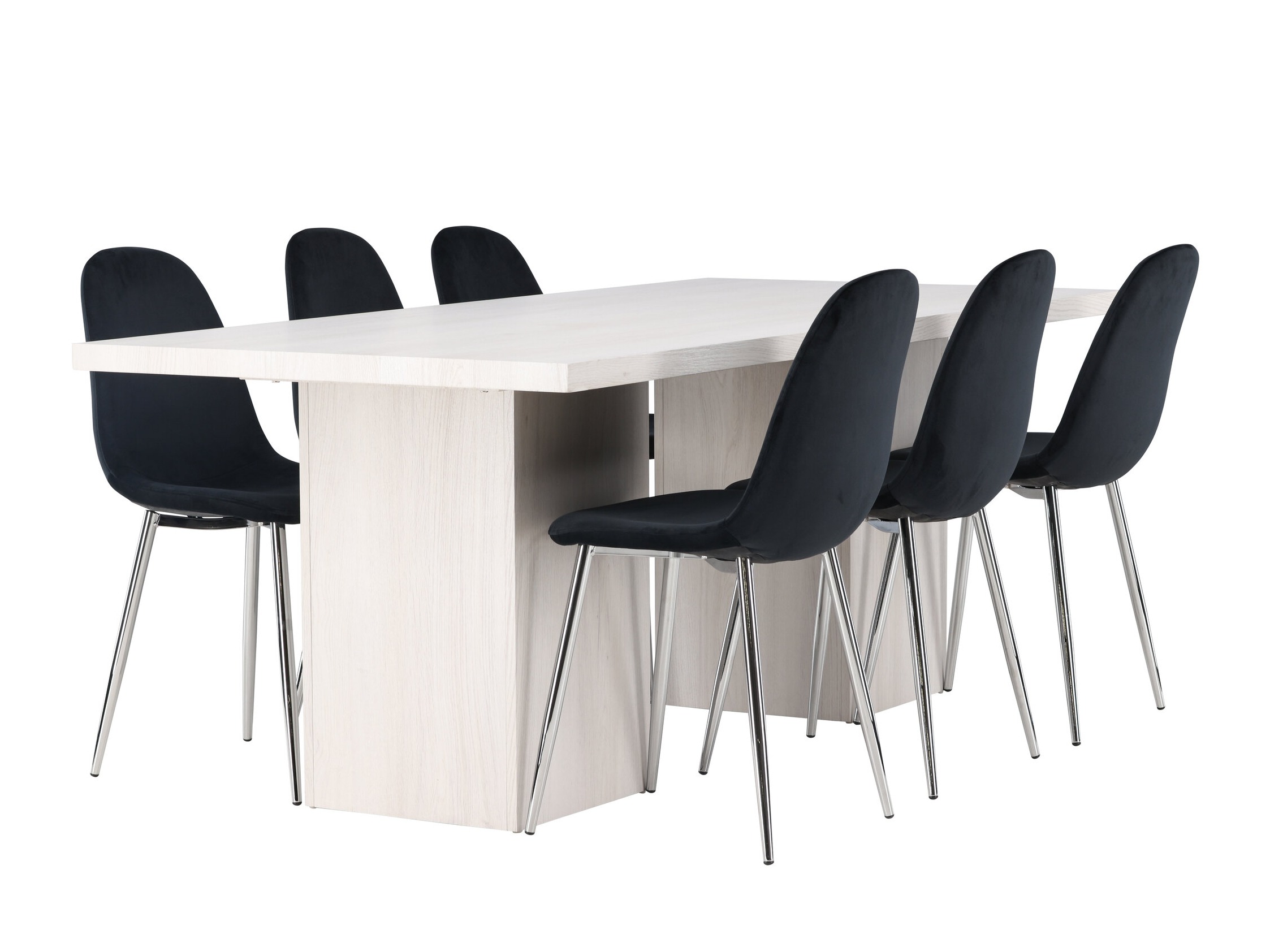 Valgomojo komplektas Dallas 4997 (Juoda + Sidabrinė)