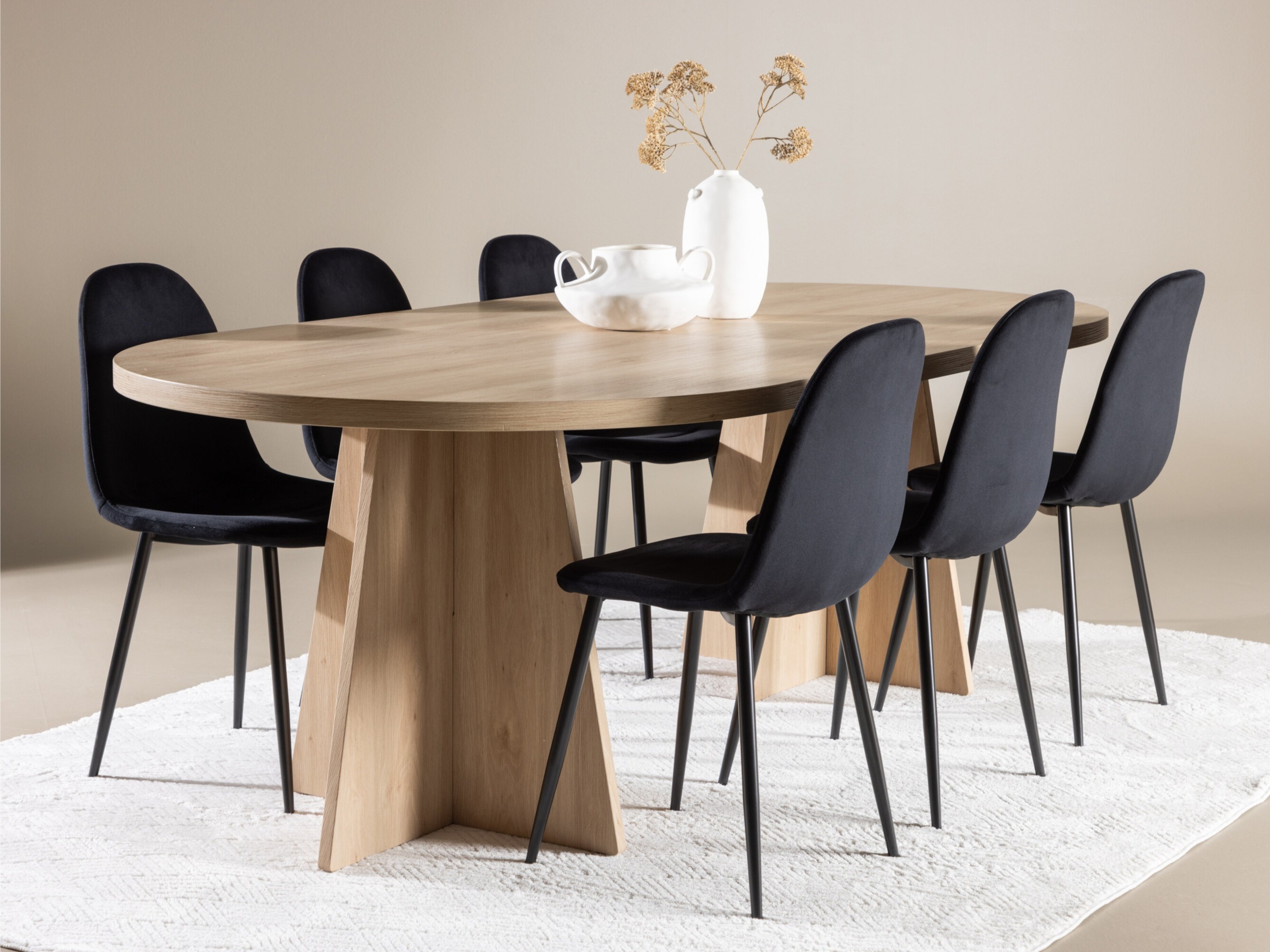 Valgomojo komplektas Dallas 4998 (Juoda)