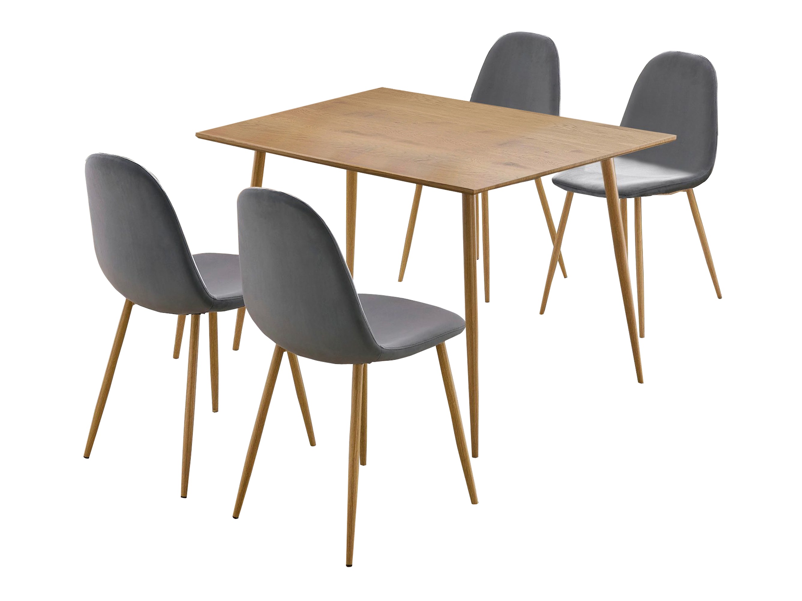 Valgomojo komplektas Denton 764 (Antracitas + Ąžuolas)