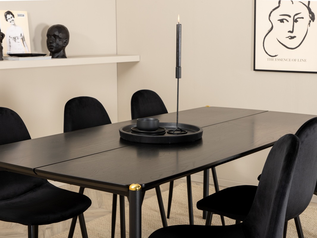 Valgomojo komplektas Dallas 5016 (Juoda)