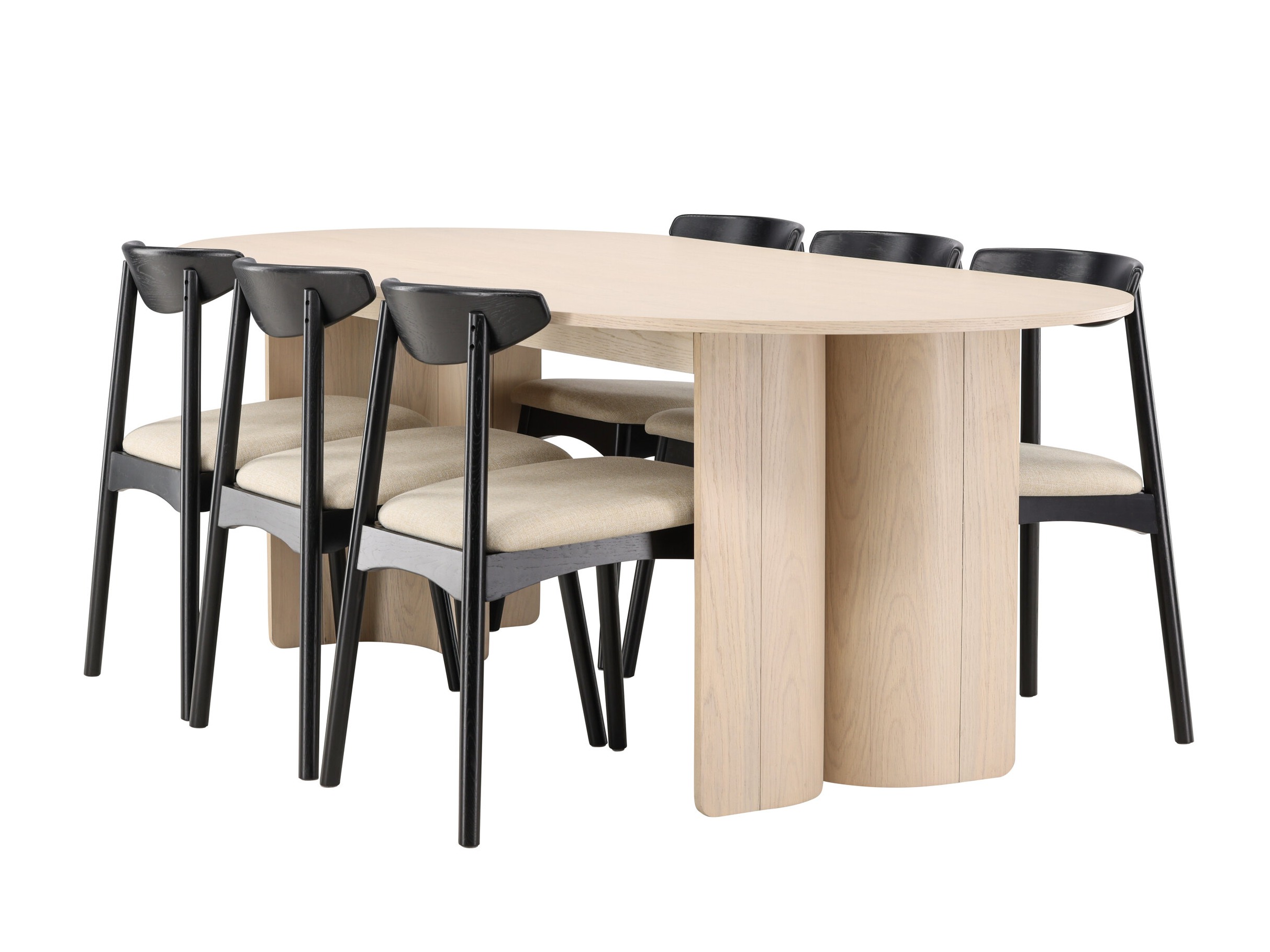 Valgomojo komplektas Dallas 5020 (Juoda + Smėlinė)