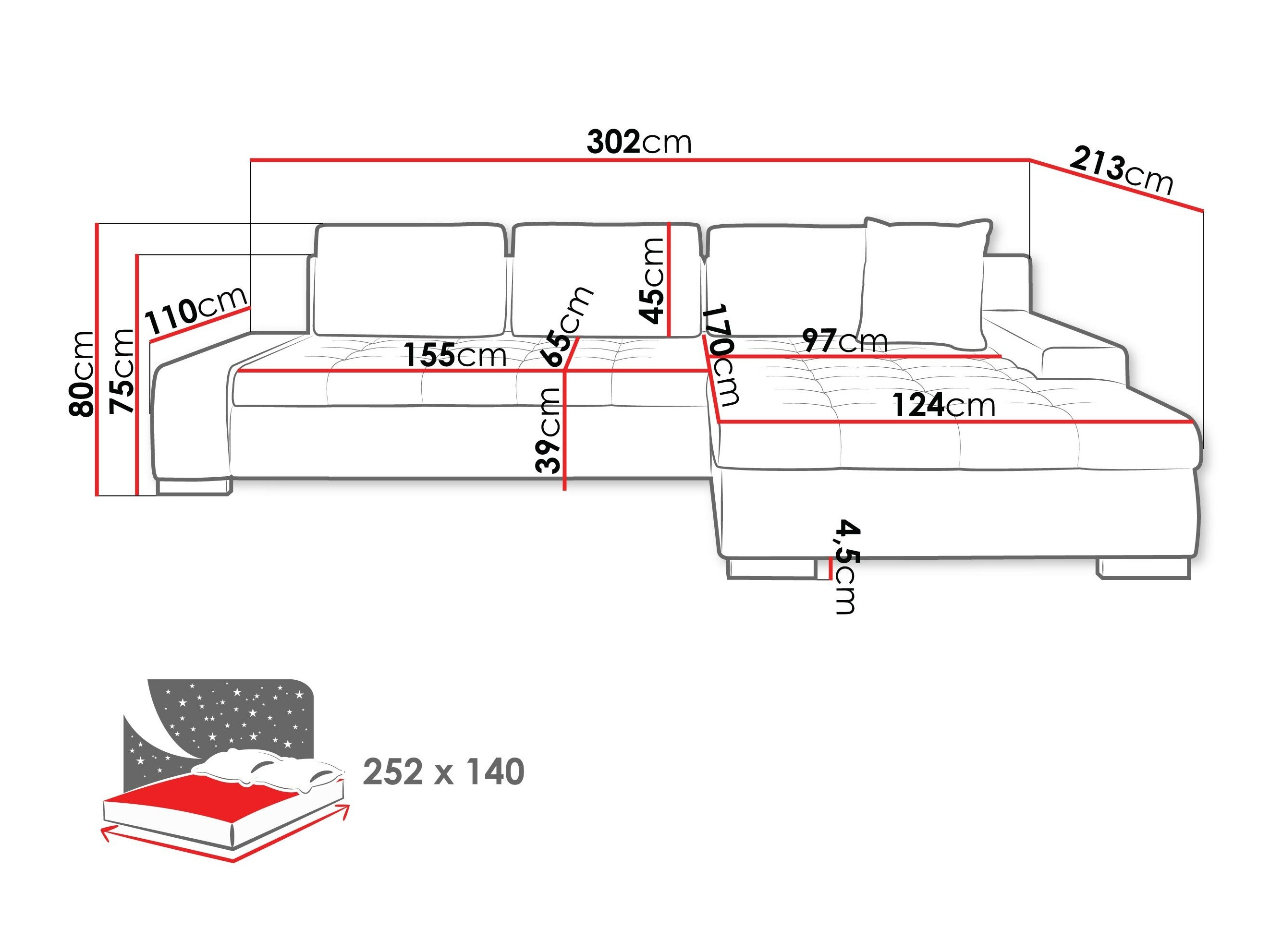 Minkštas kampas Comfivo 147 (Majorka 03)