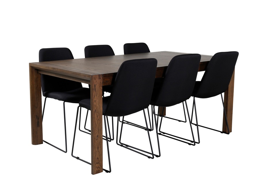 Valgomojo komplektas Dallas 5027 (Tamsus ąžuolas)