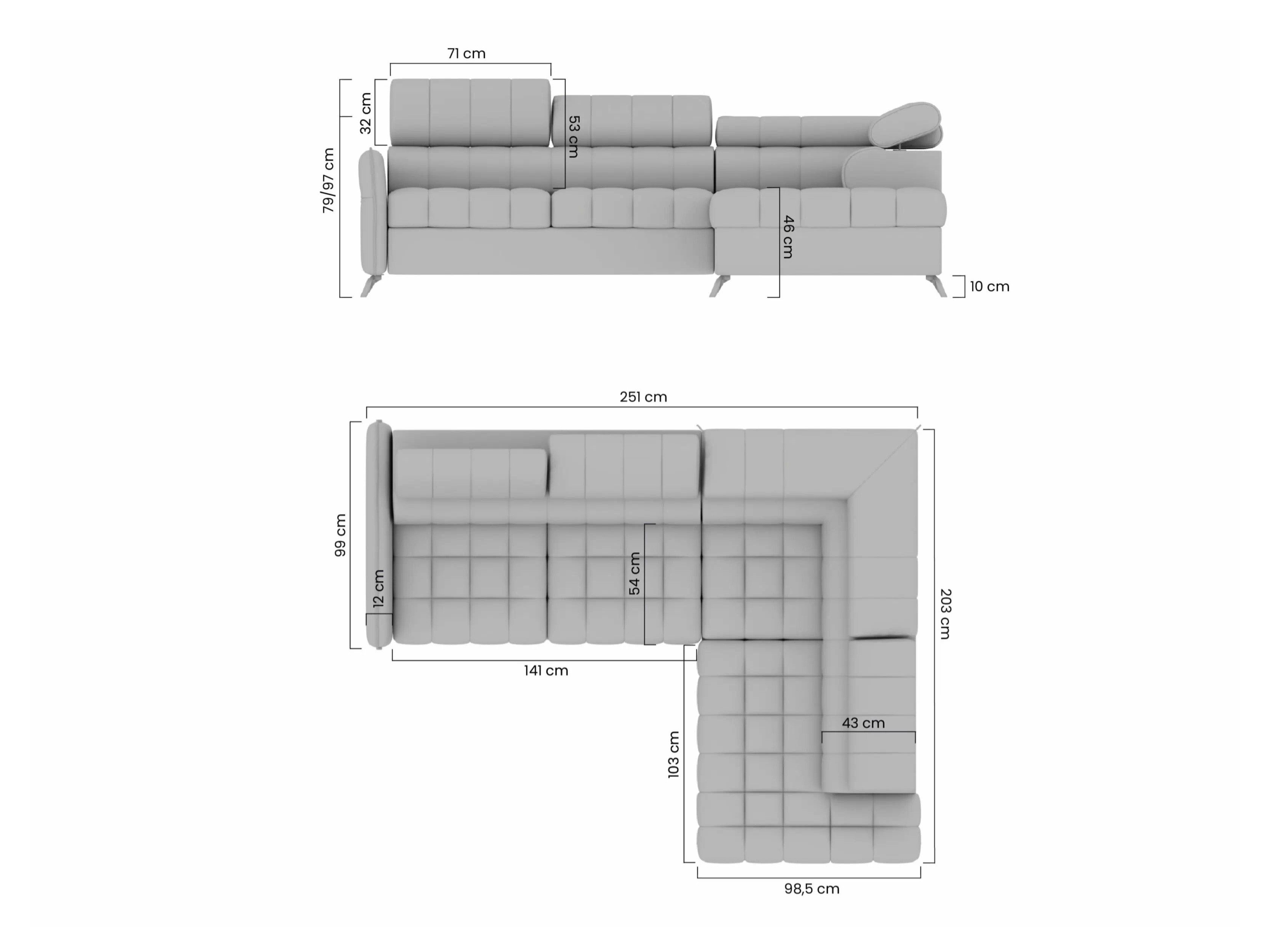 Minkštas kampas Bowie 106 (Zetta 305)