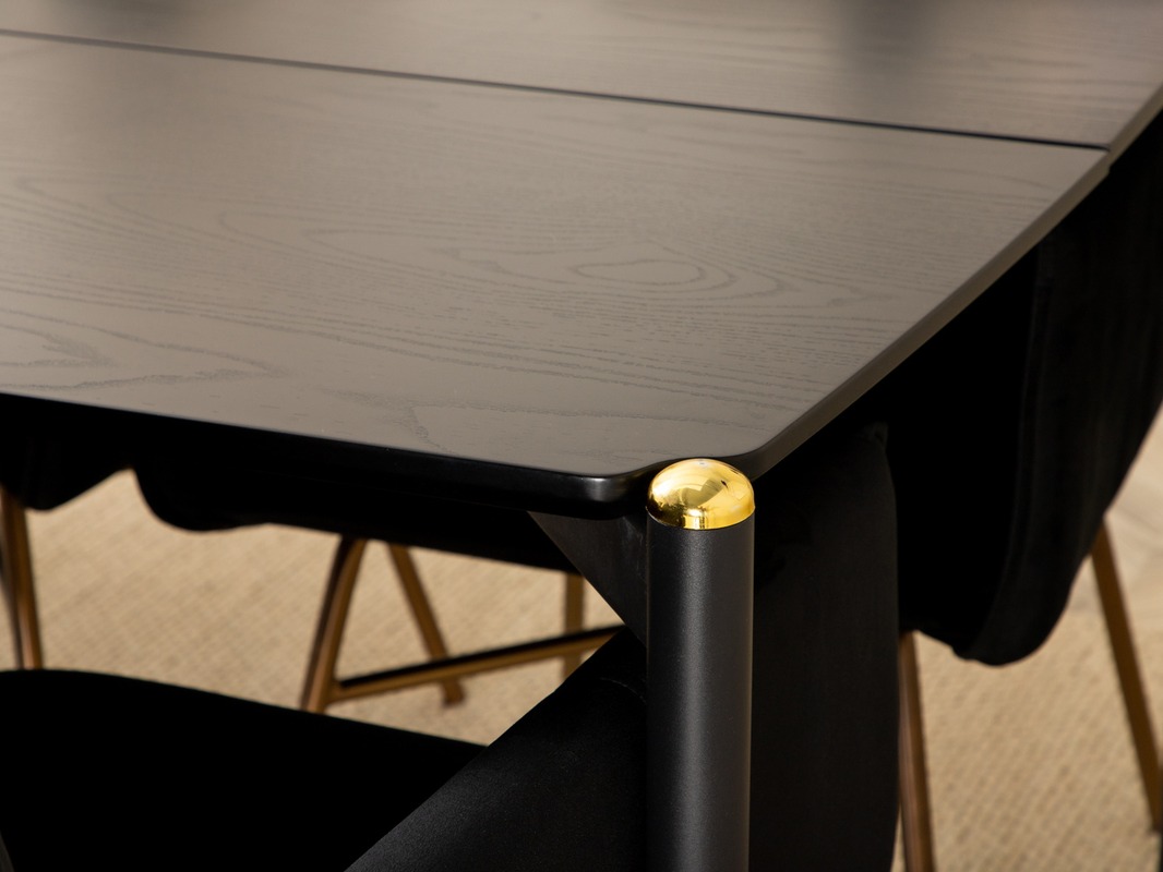 Valgomojo komplektas Dallas 5034 (Juoda + Varis)