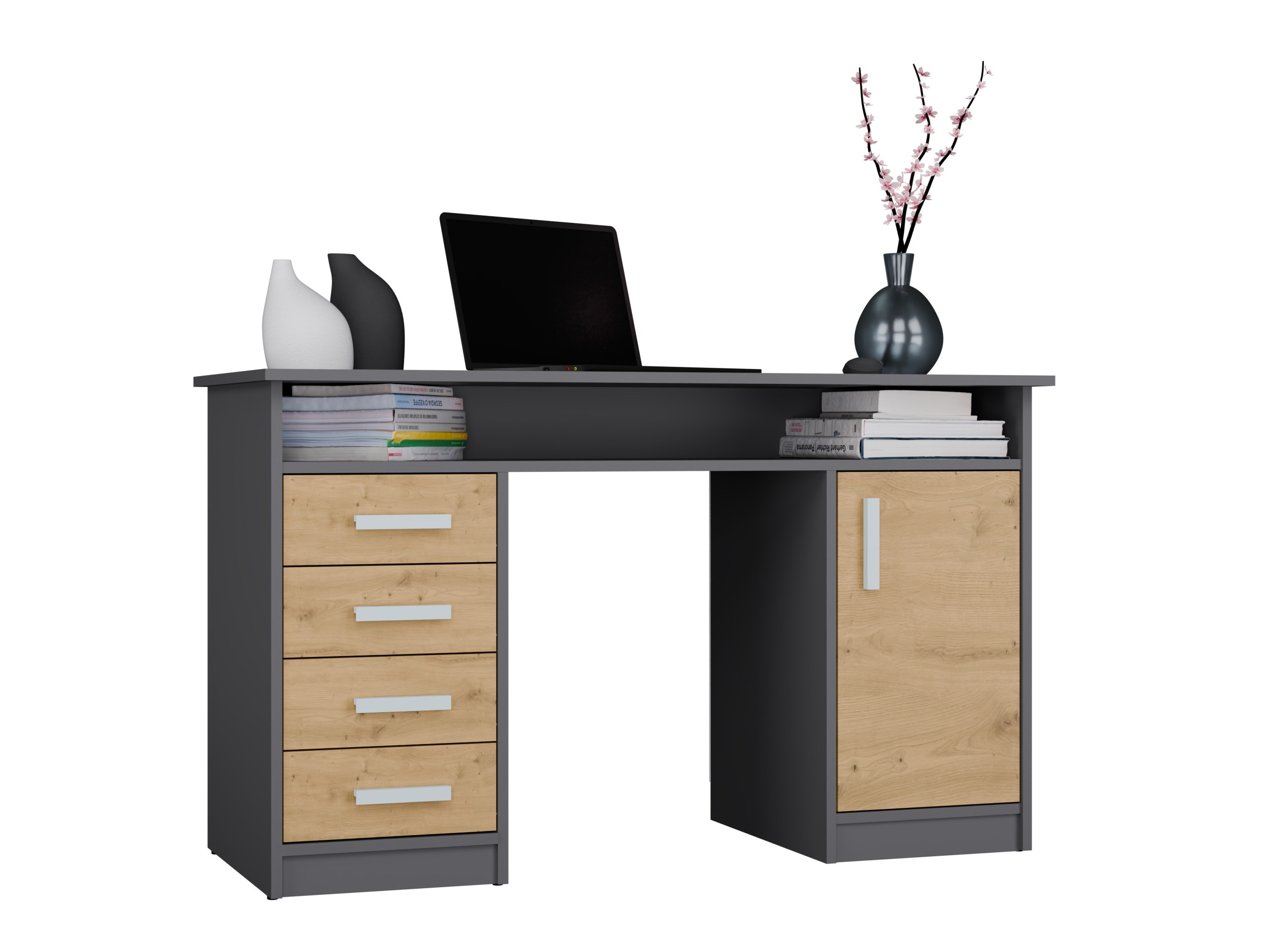 Darbo stalas Mandeville 329 (Artisan ąžuolas + Antracitas)