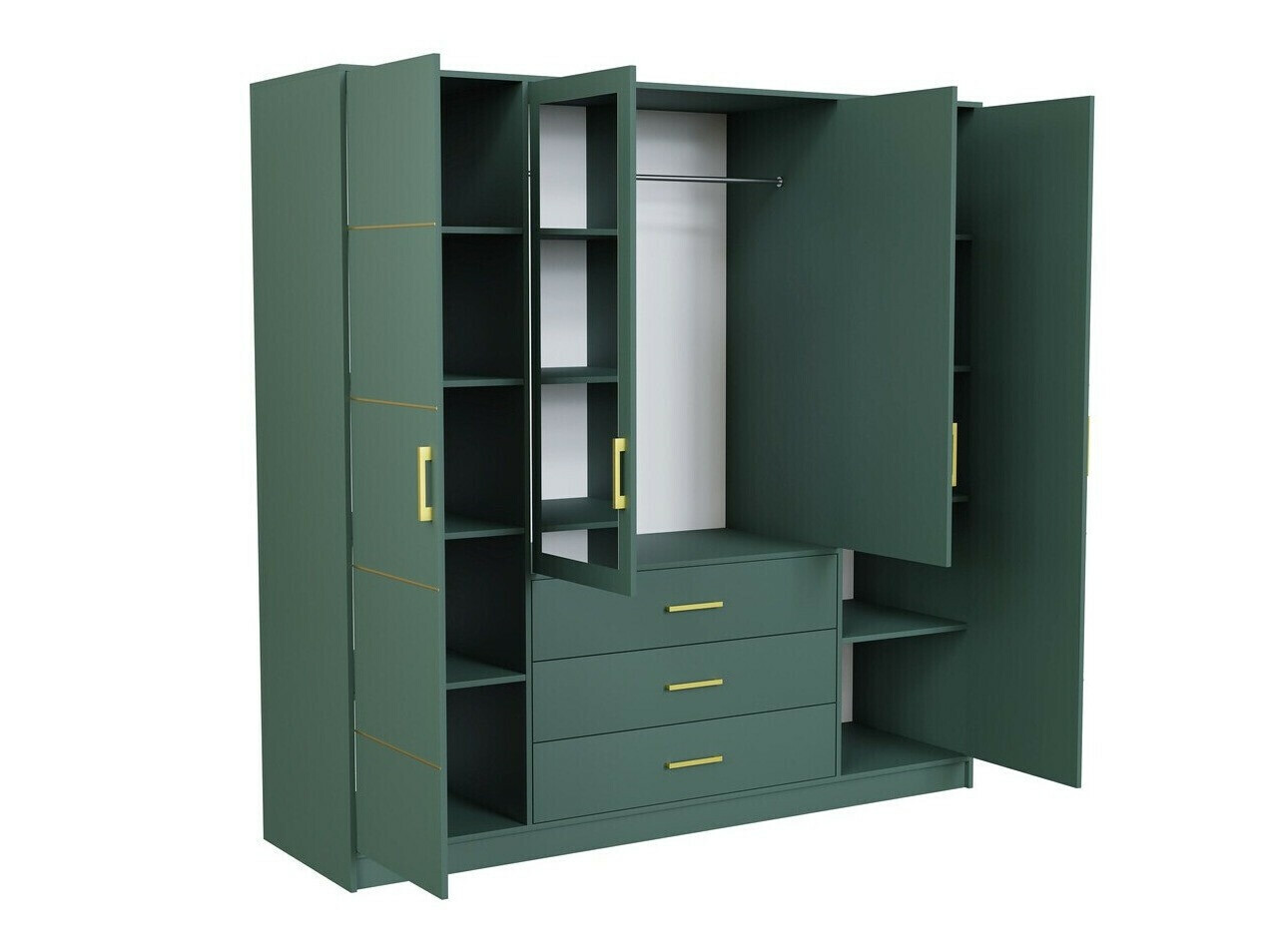 Baldų komplektas Delbalo 106 (Žalia)