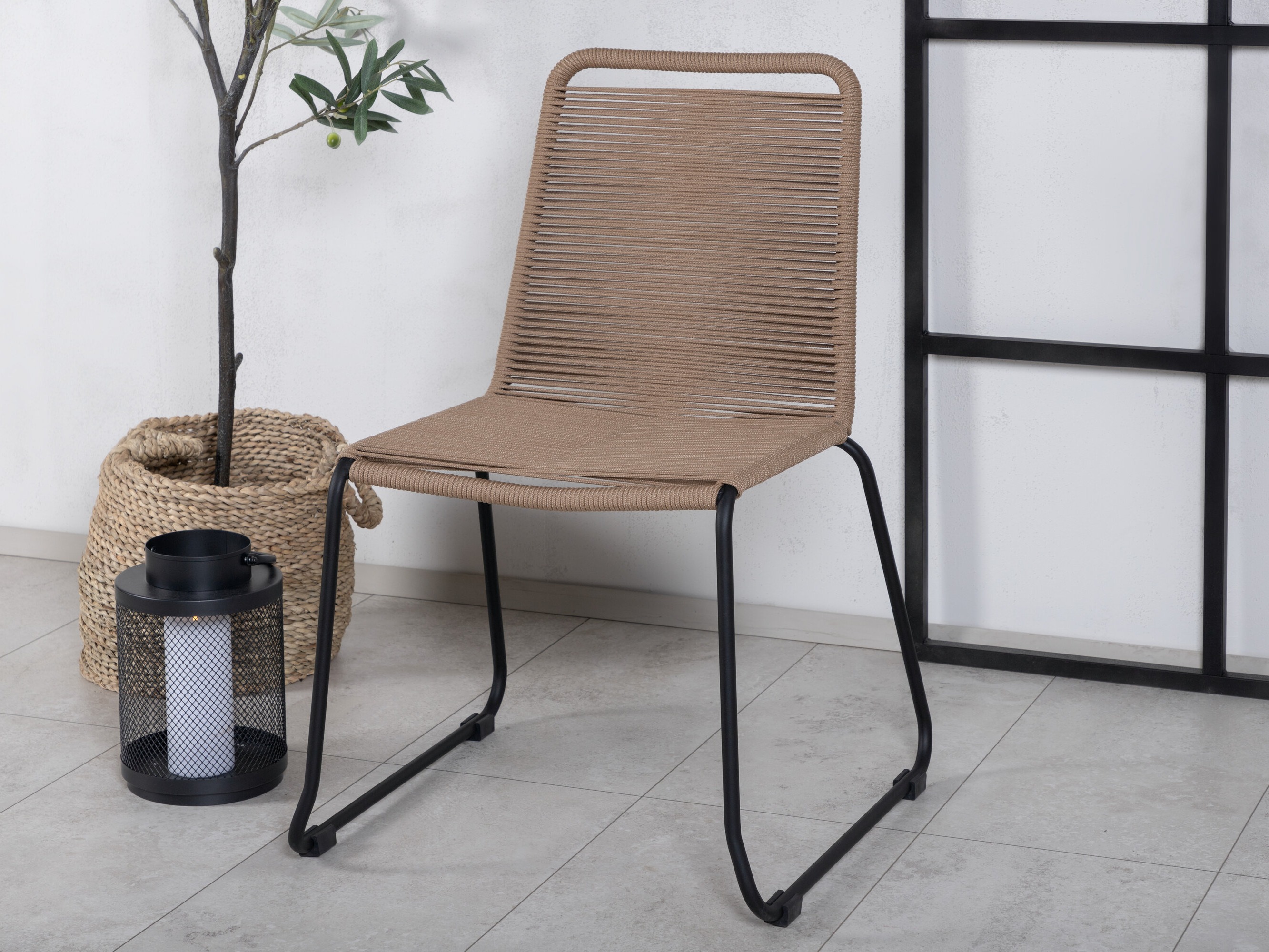 Lauko kėdė Dallas 2820 (Šviesi ruda + Juoda)