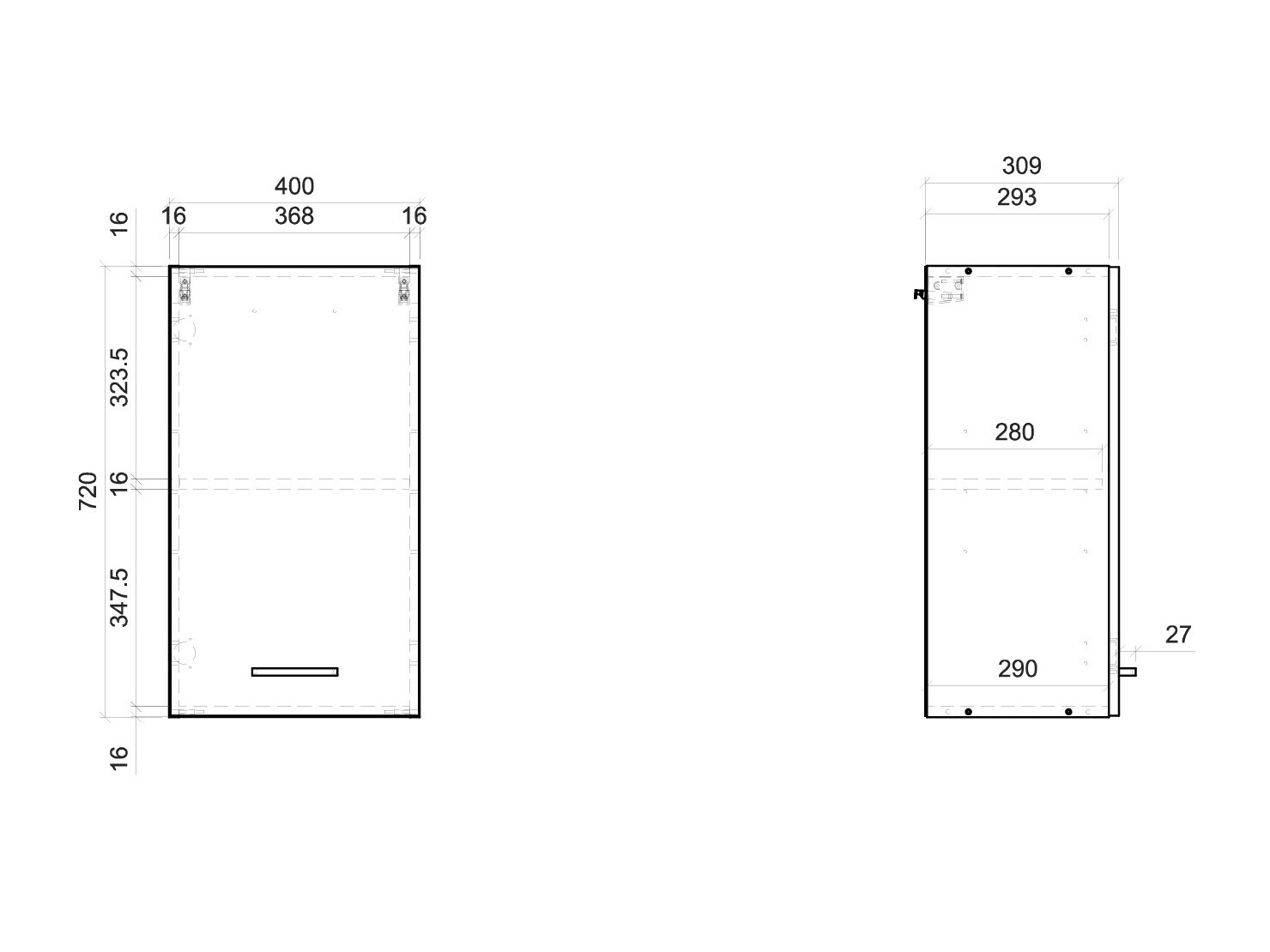 Modulinė pakabinama spintelė Quti 114