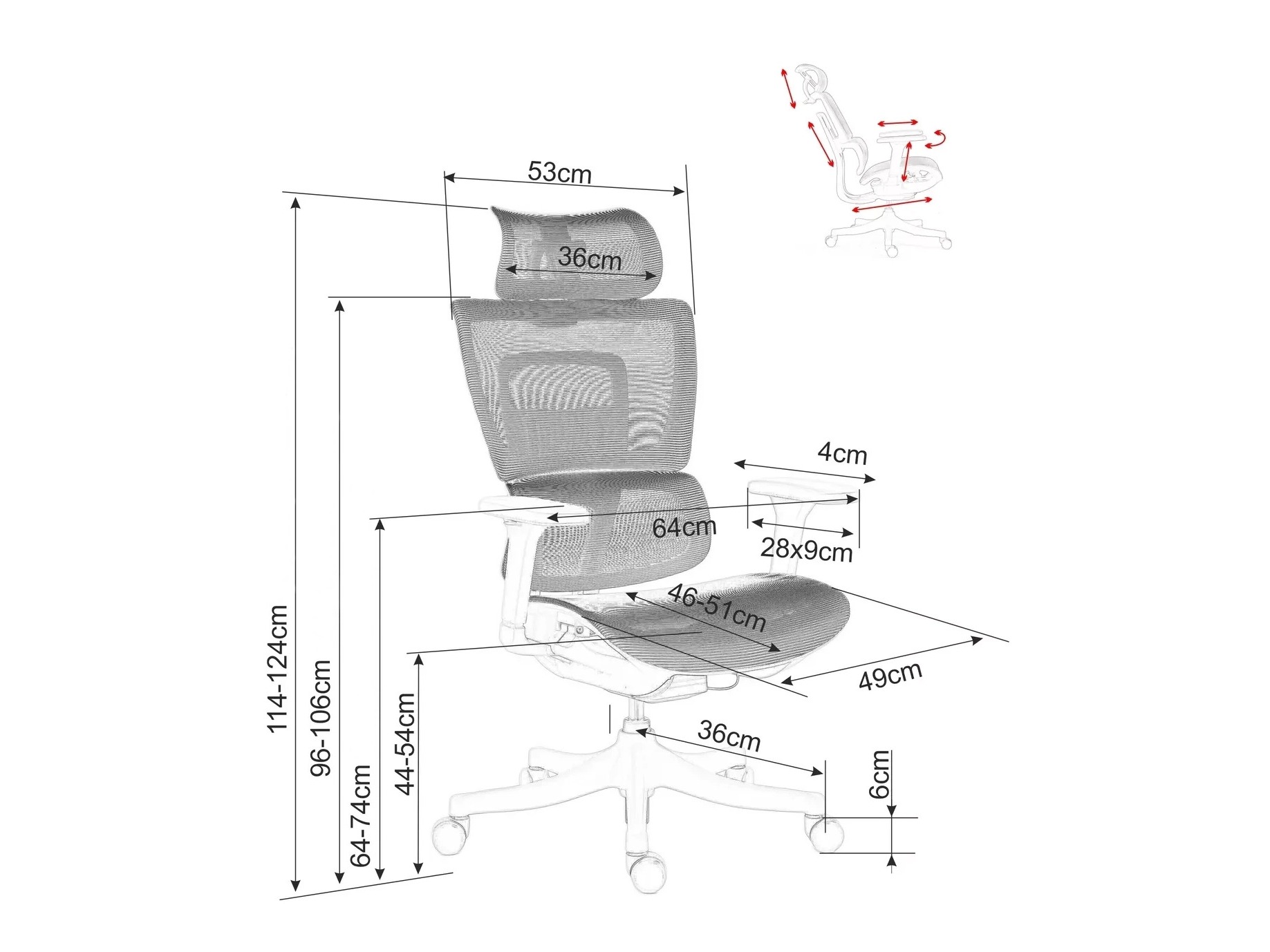 Biuro kėdė Detroit 931 (Pilka)