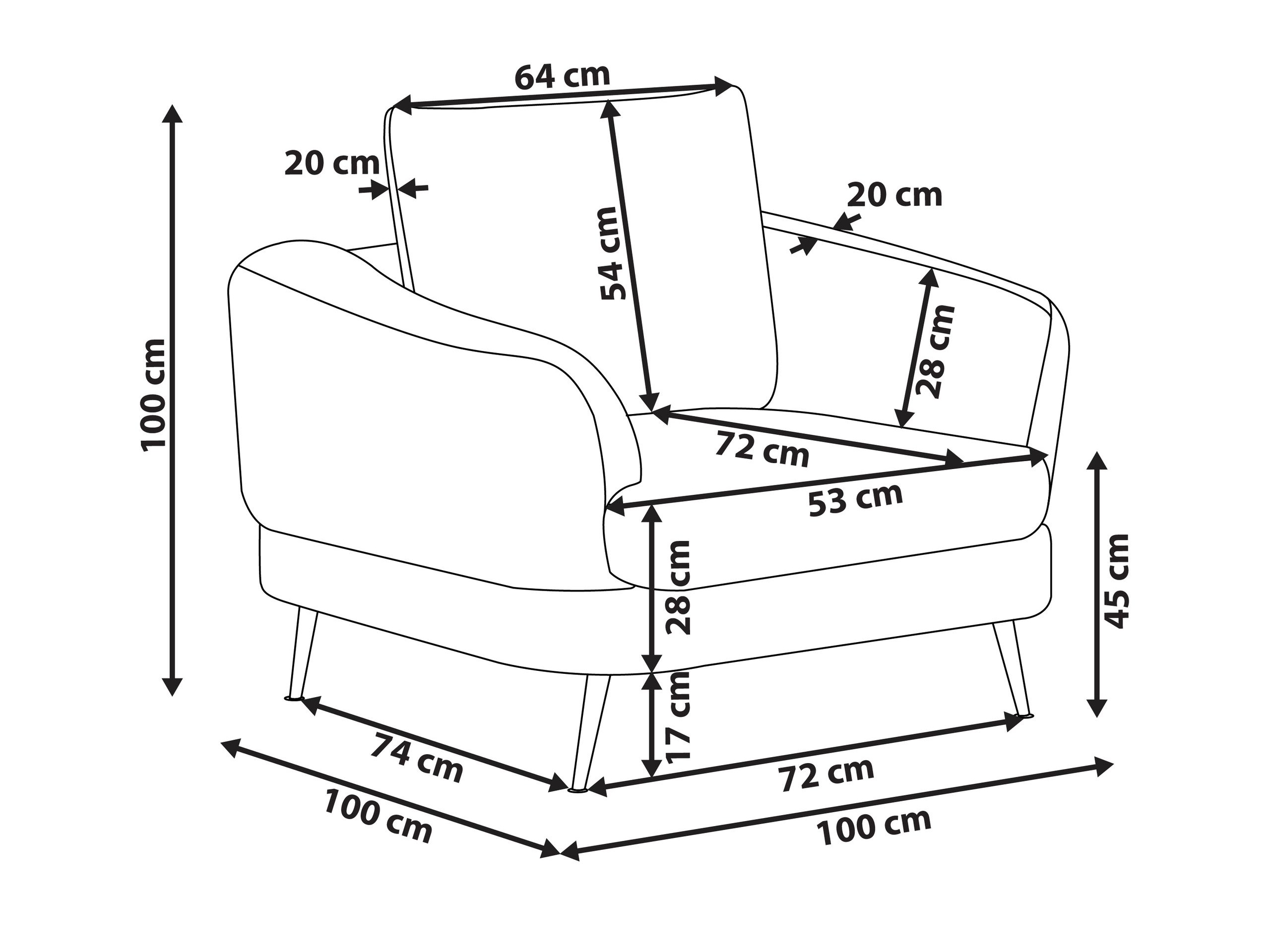 Fotelis Berwyn 2901 (Balta)