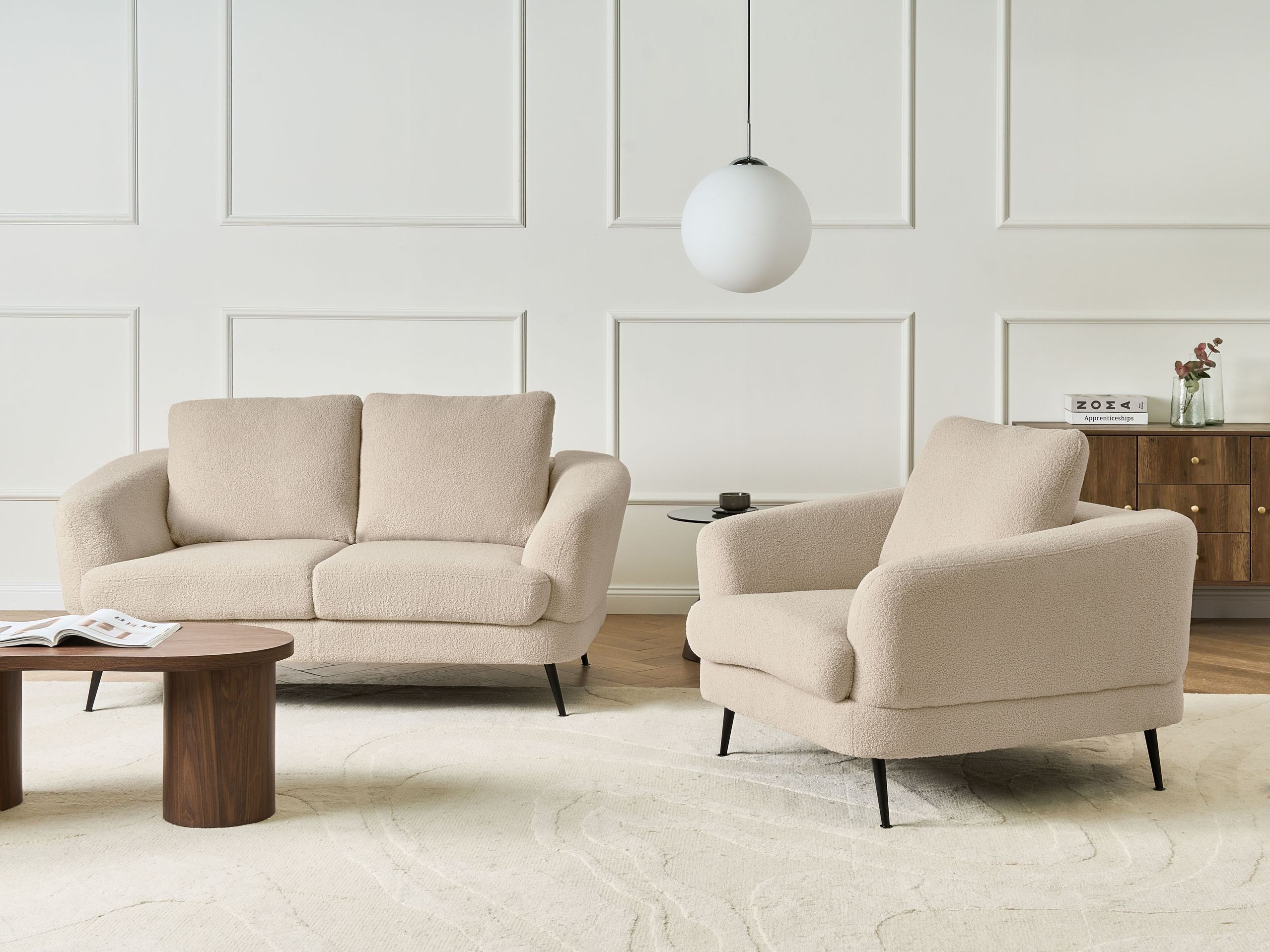 Fotelis Berwyn 2901 (Šviesi smėlinė)