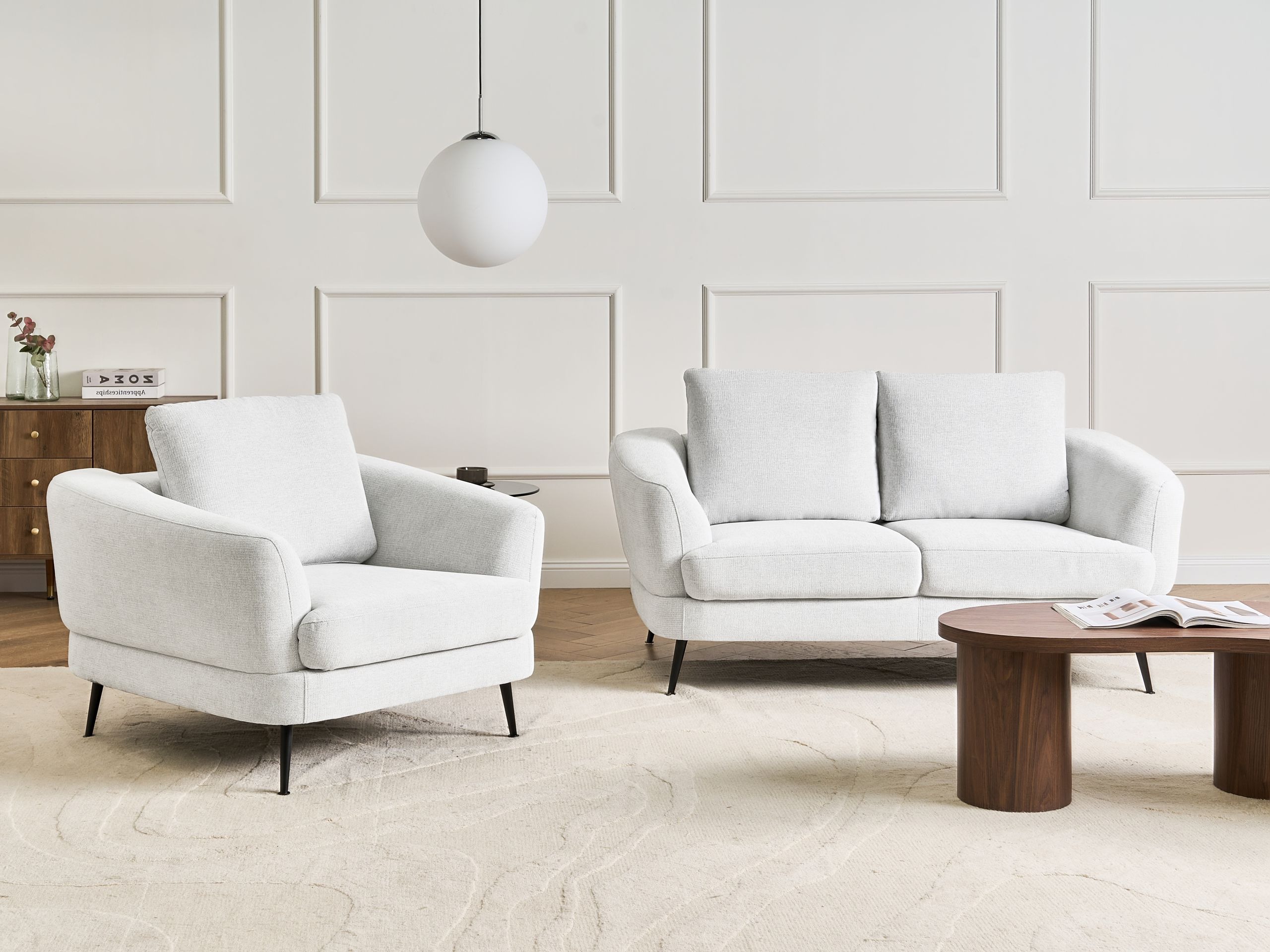 Minkštų baldų komplektas Berwyn 2902 (Balta)