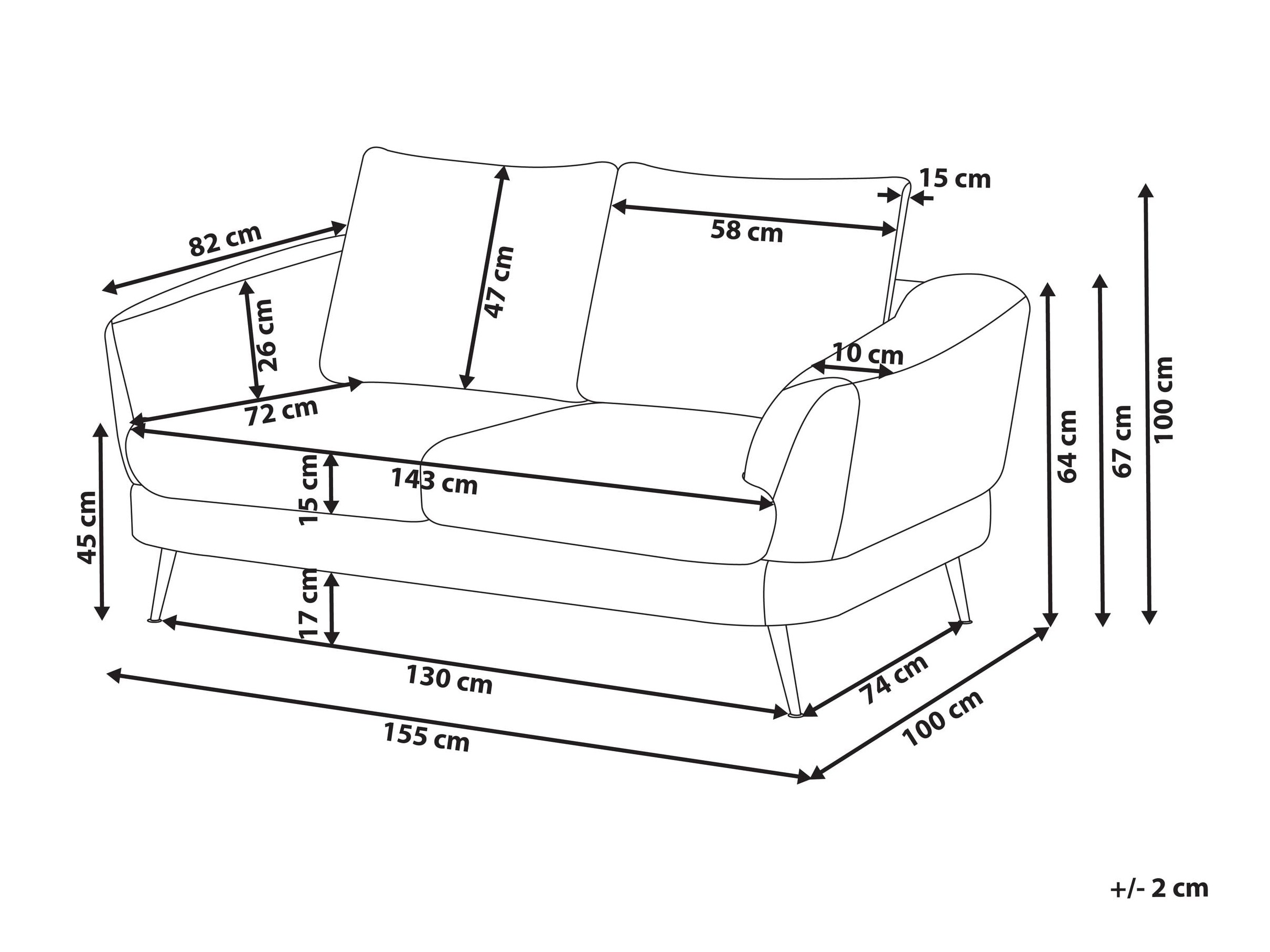 Sofa Berwyn 2900 (Šviesi smėlinė)