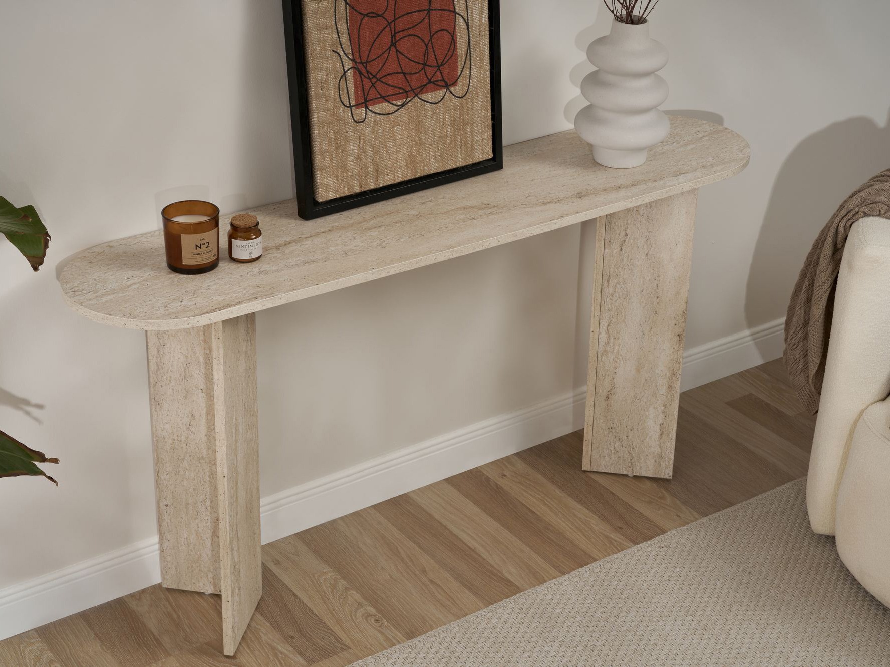 Konsolė Novato 133 (Šviesus travertinas)