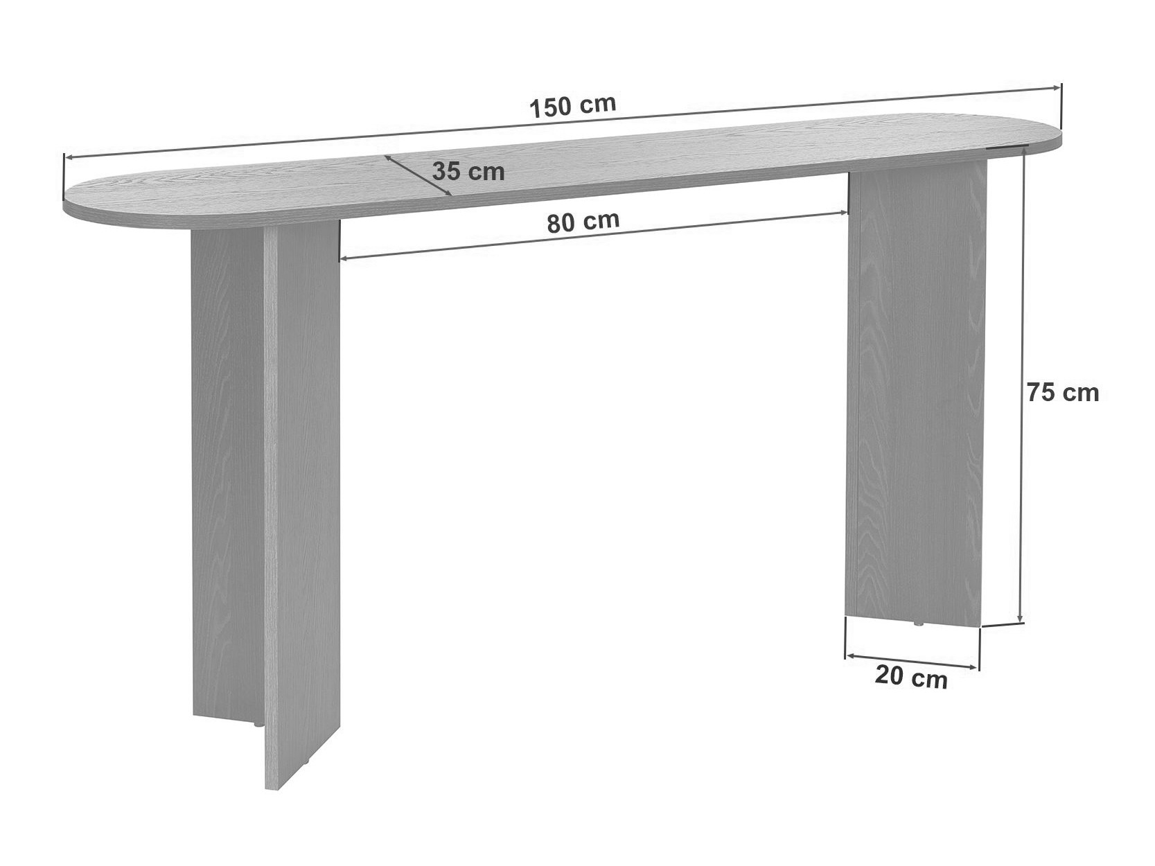 Konsolė Novato 133 (Šviesus travertinas)