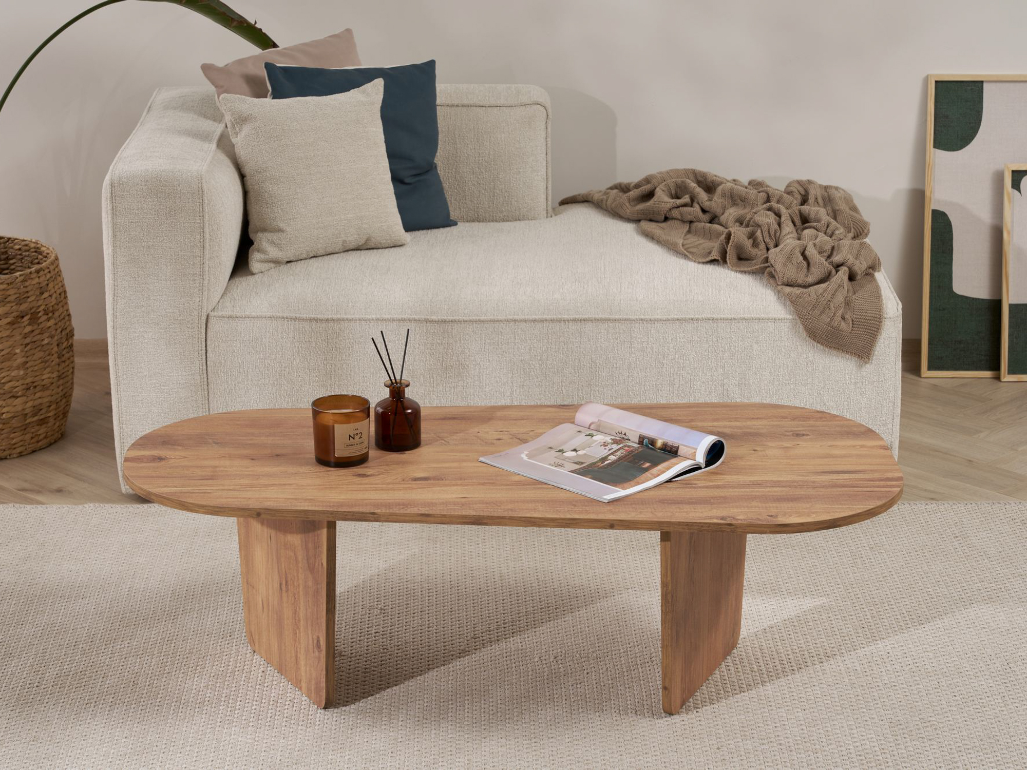 Žurnalinis staliukas Novato 135 (Pušis)