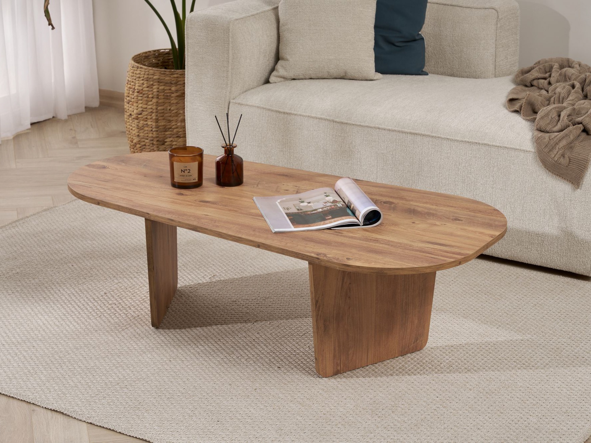 Žurnalinis staliukas Novato 135 (Pušis)